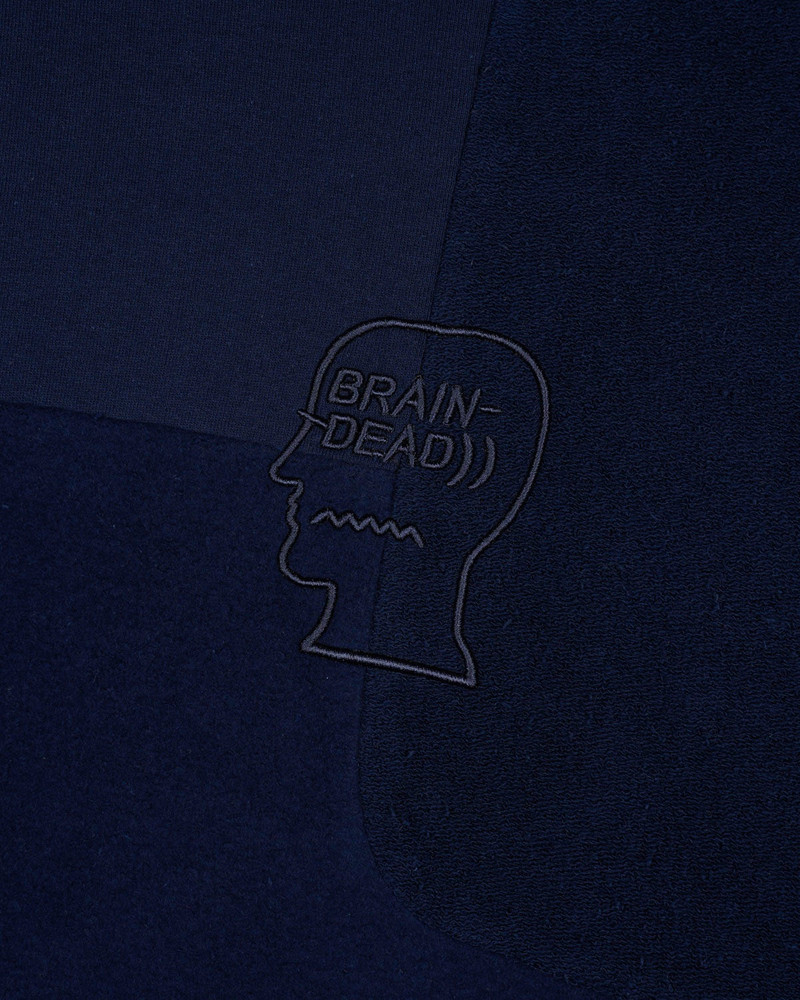 Paneled Long Sleeve Crewneck - Navy 3