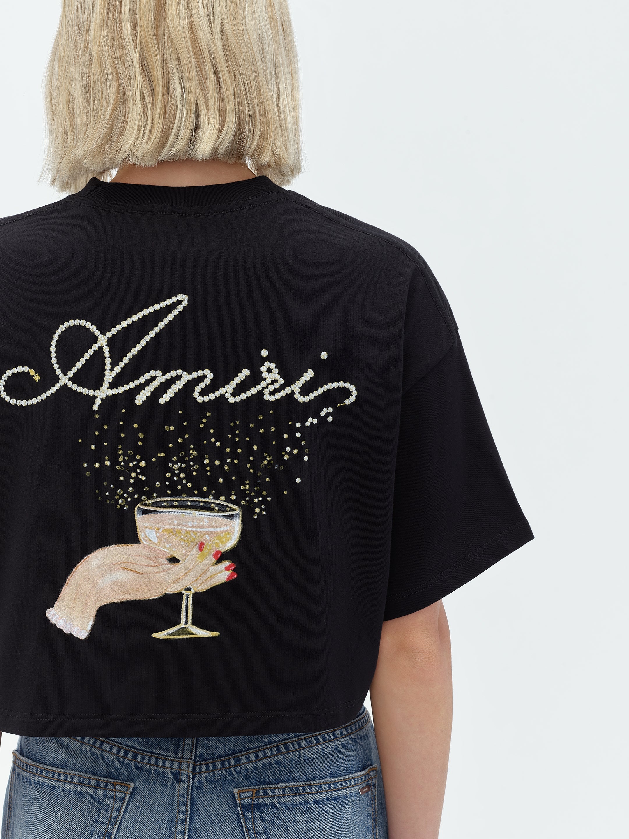 CHAMPAGNE CROPPED TEE - 7