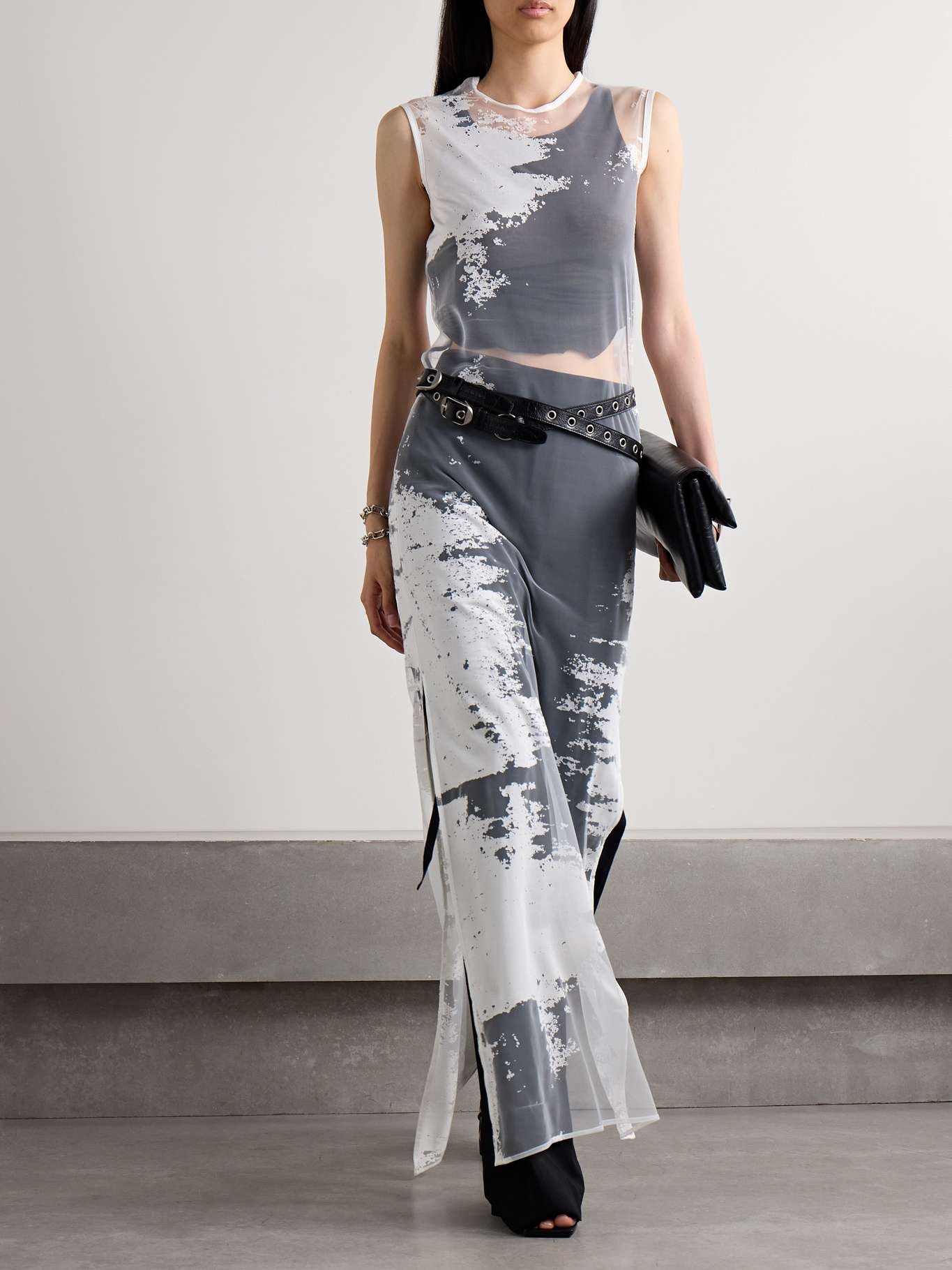 Seda printed mesh maxi dress - 2