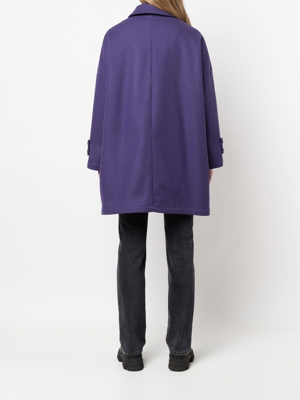 HUMBIE Purple Wool Overcoat - 4