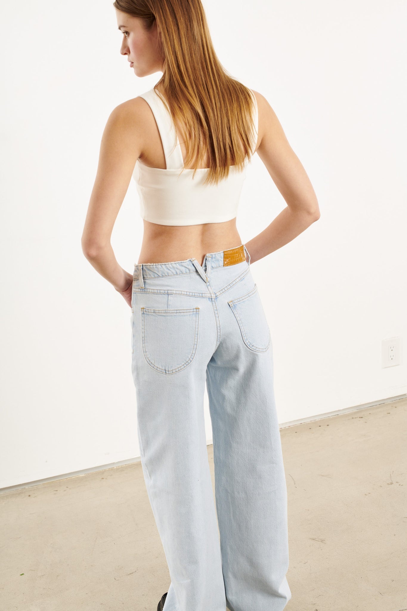 WHITE MICRO TUBE TOP WITH STRAPS - 4