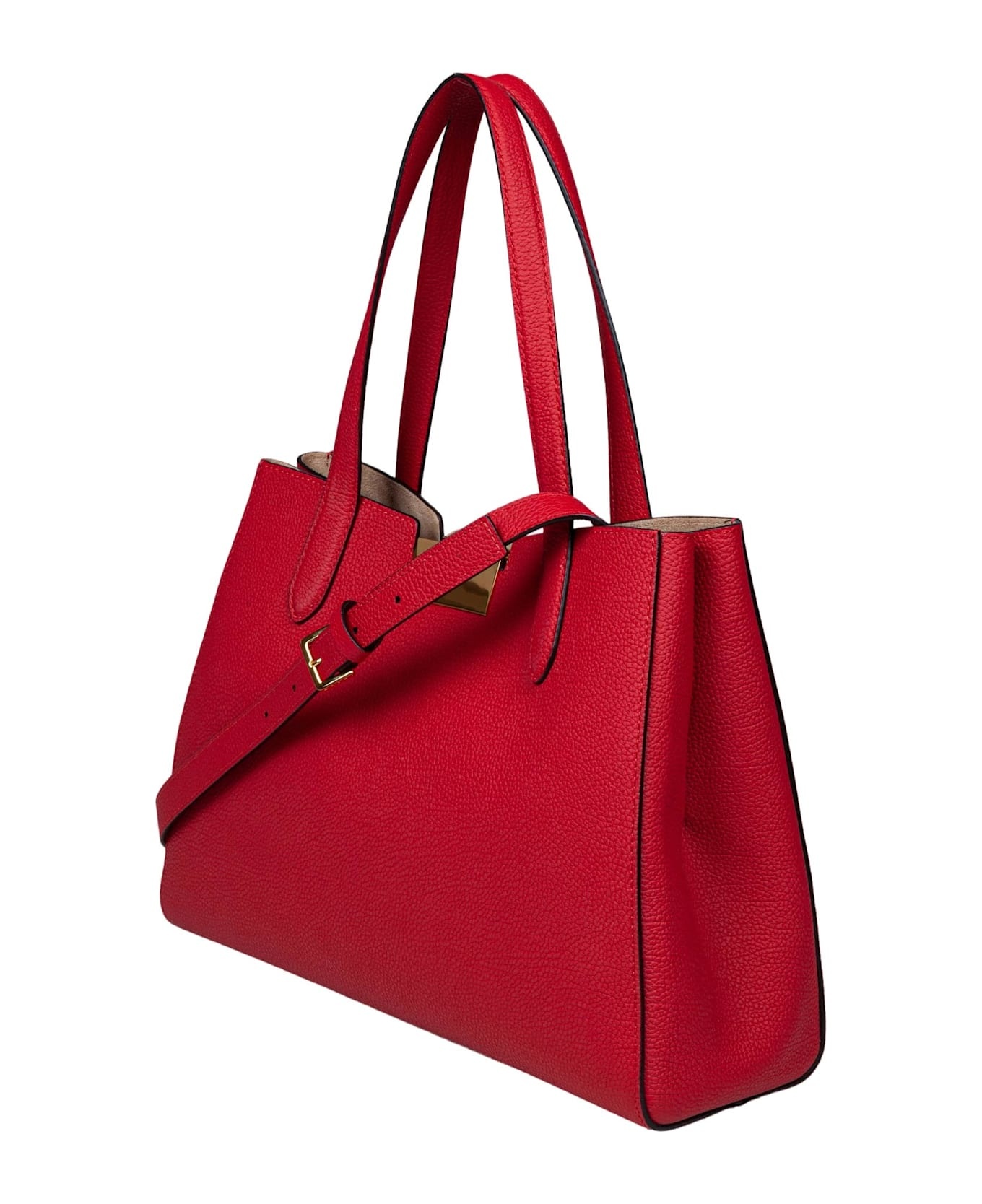 Trunkaroo Handbag In Red Leather - 3