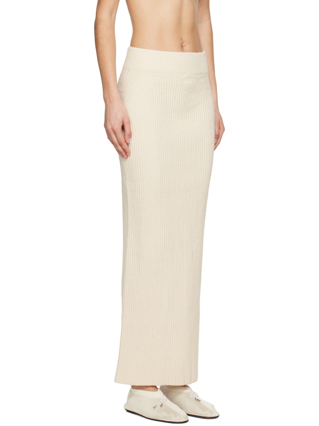 Off-White Vented Maxi Skirt - 2
