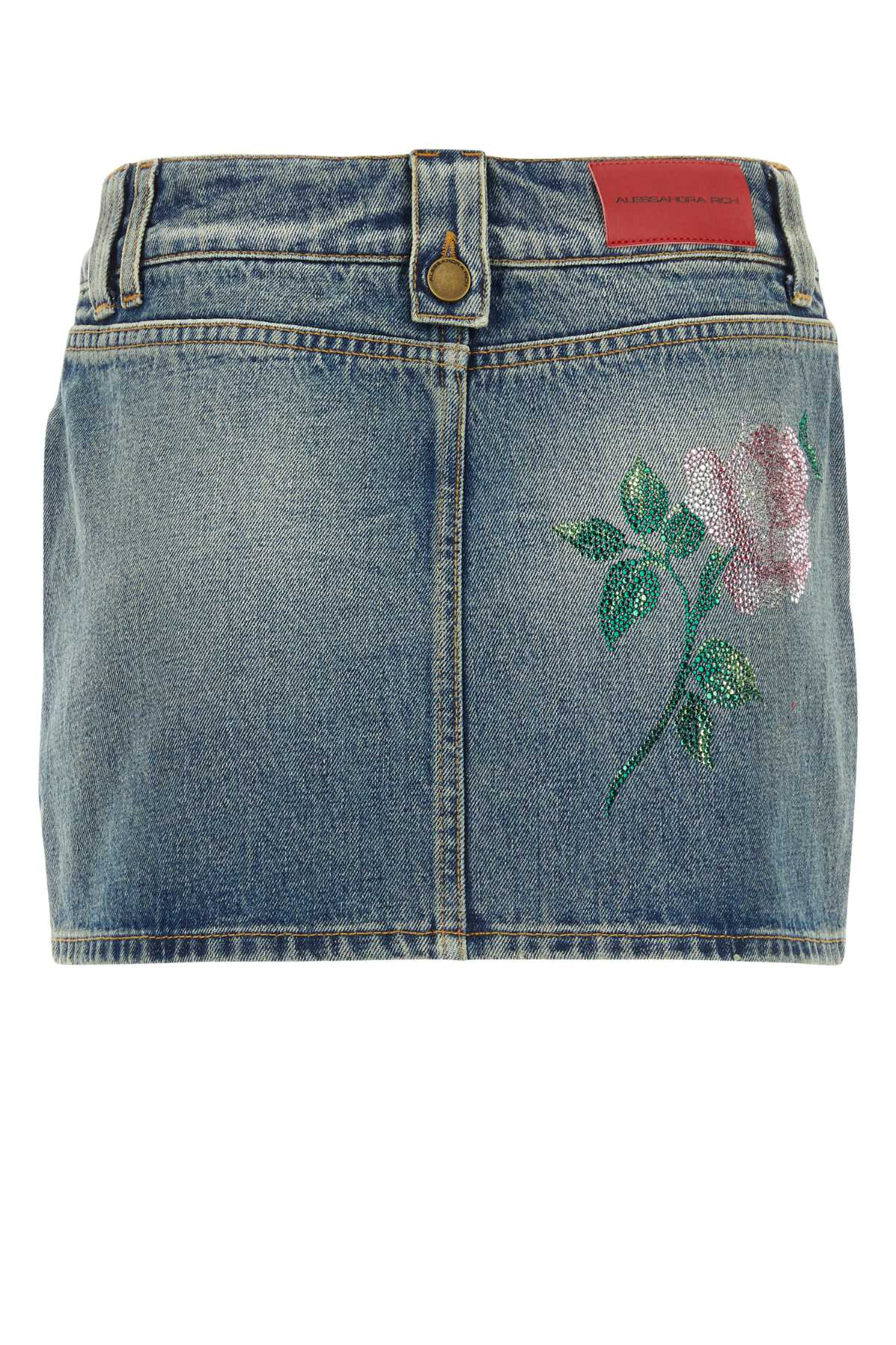 Alessandra Rich Women Denim Mini Skirt - 2