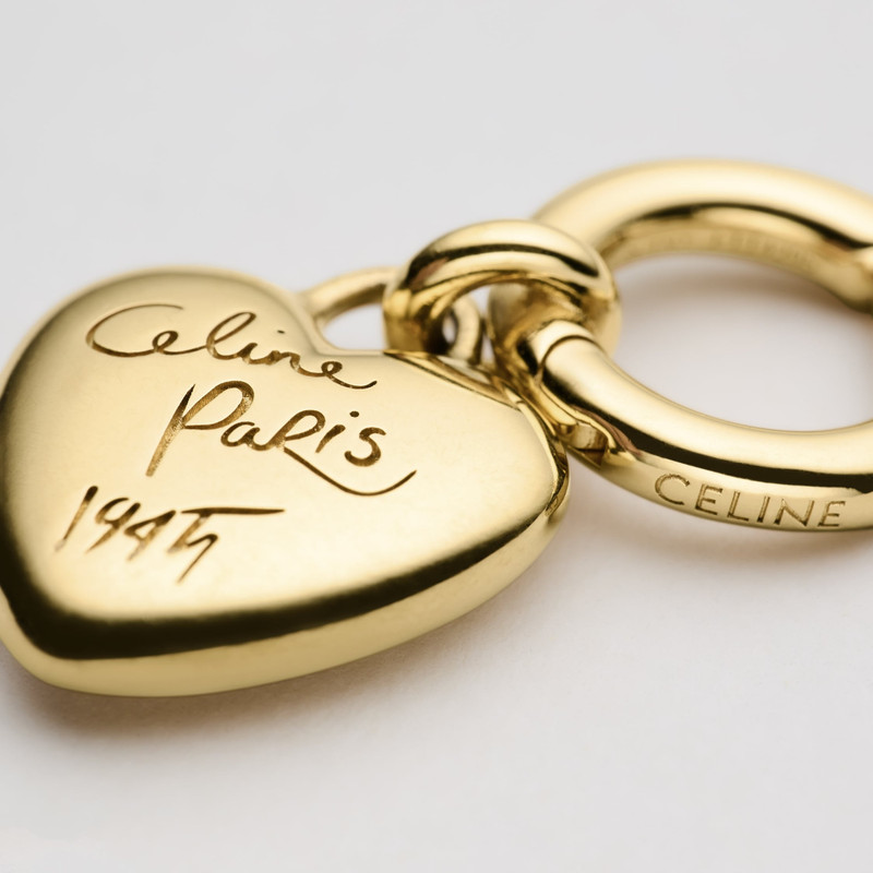CELINE CHARMS HEART EARRING IN BRASS WITH GOLD FINISH AND ENAMEL 4