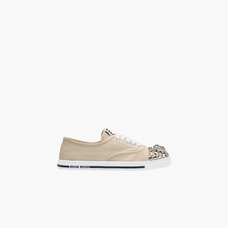 Cotton gabardine sneakers - 5