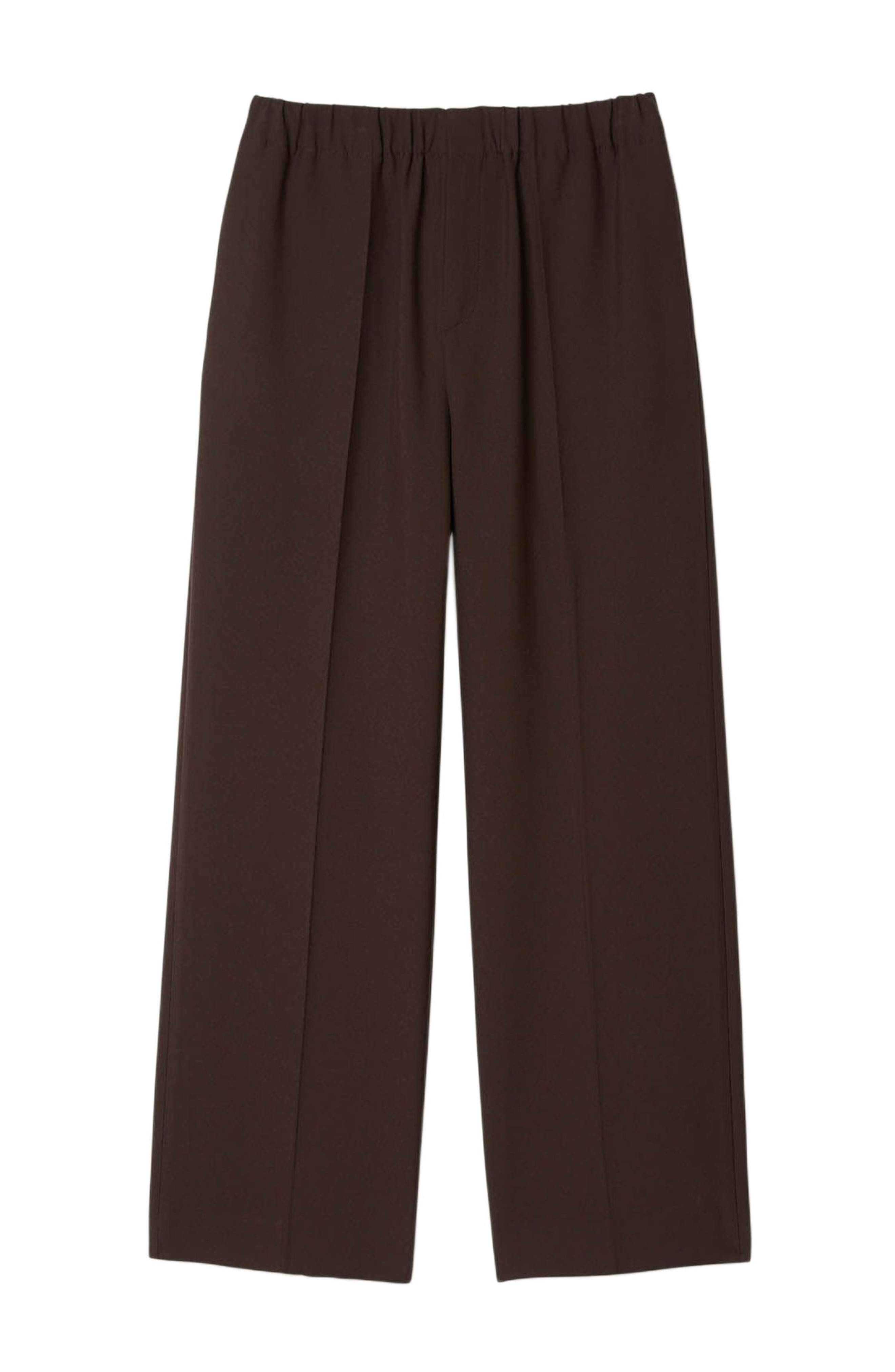 SANDRO Wide-leg trousers in Chocolate at Nordstrom - 5