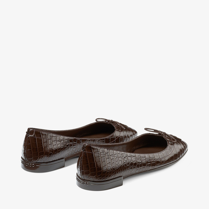 JIMMY CHOO Scarlett Ballerina
Chocolate Croc Embossed Leather Ballerina Flats outlook
