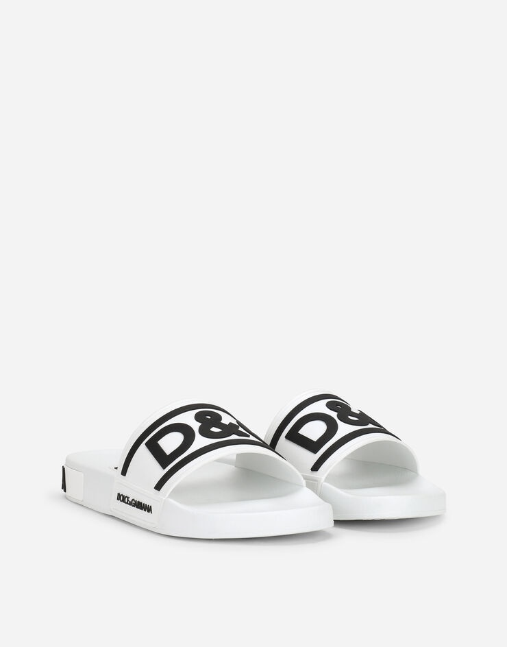 Rubber beachwear sliders with DG logo - 2