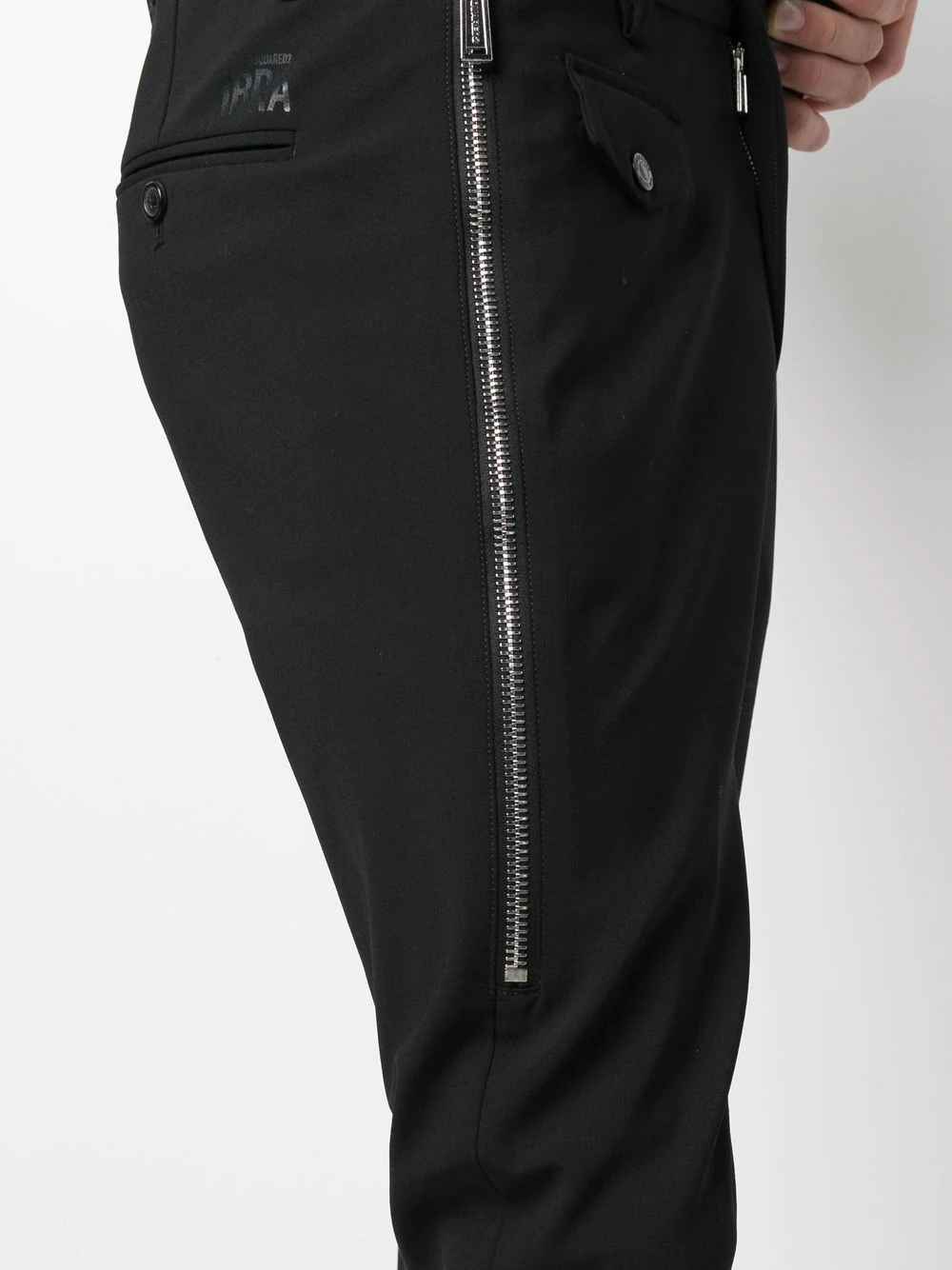 slim-cut tapered cropped trousers - 5