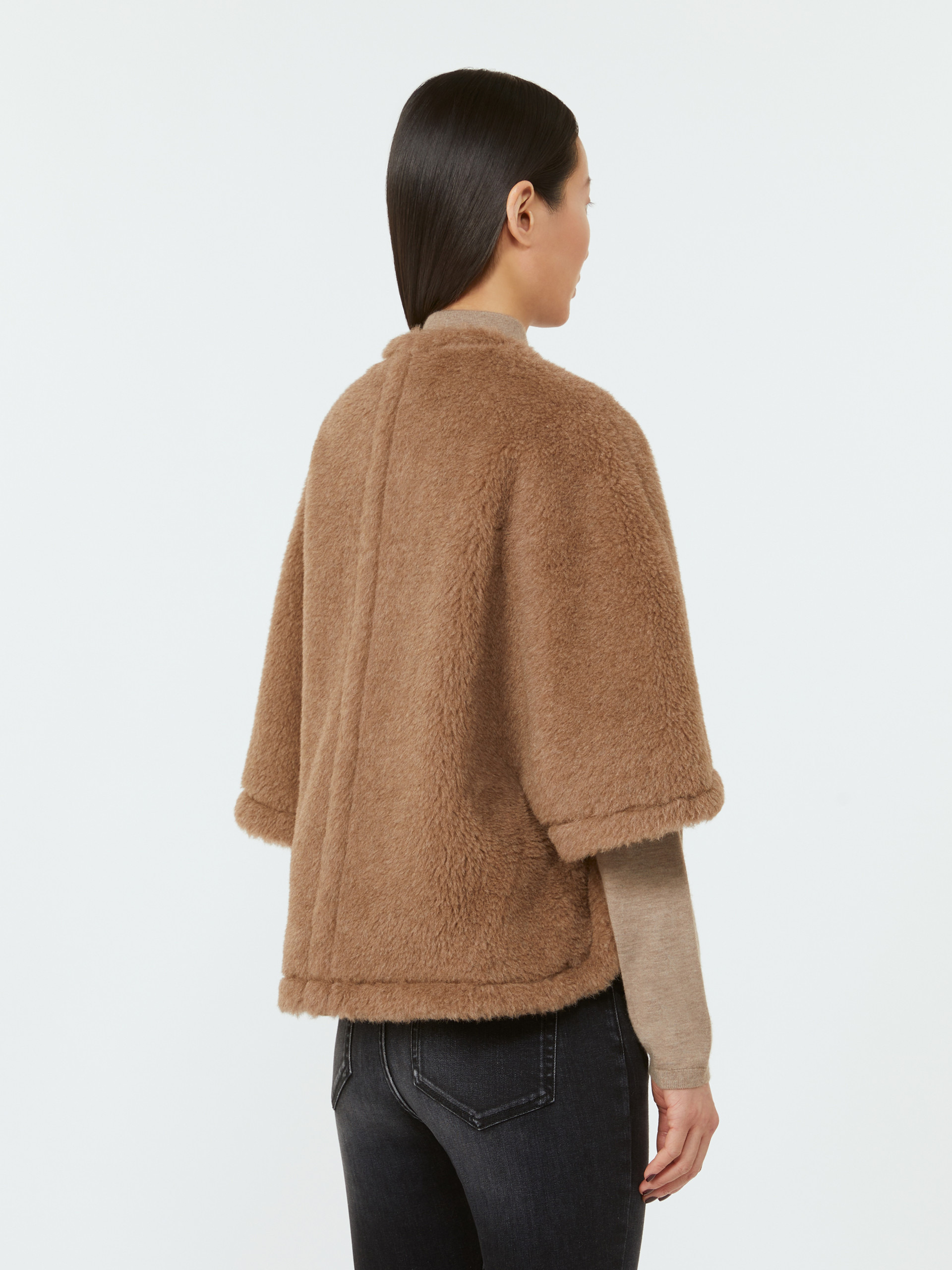 FIORIRE4 Alpaca and cashmere Teddy cape - 4
