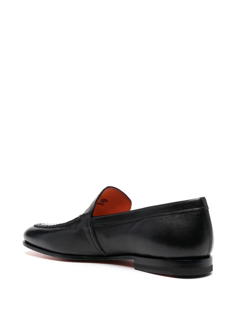 almond-toe leather loafers 3