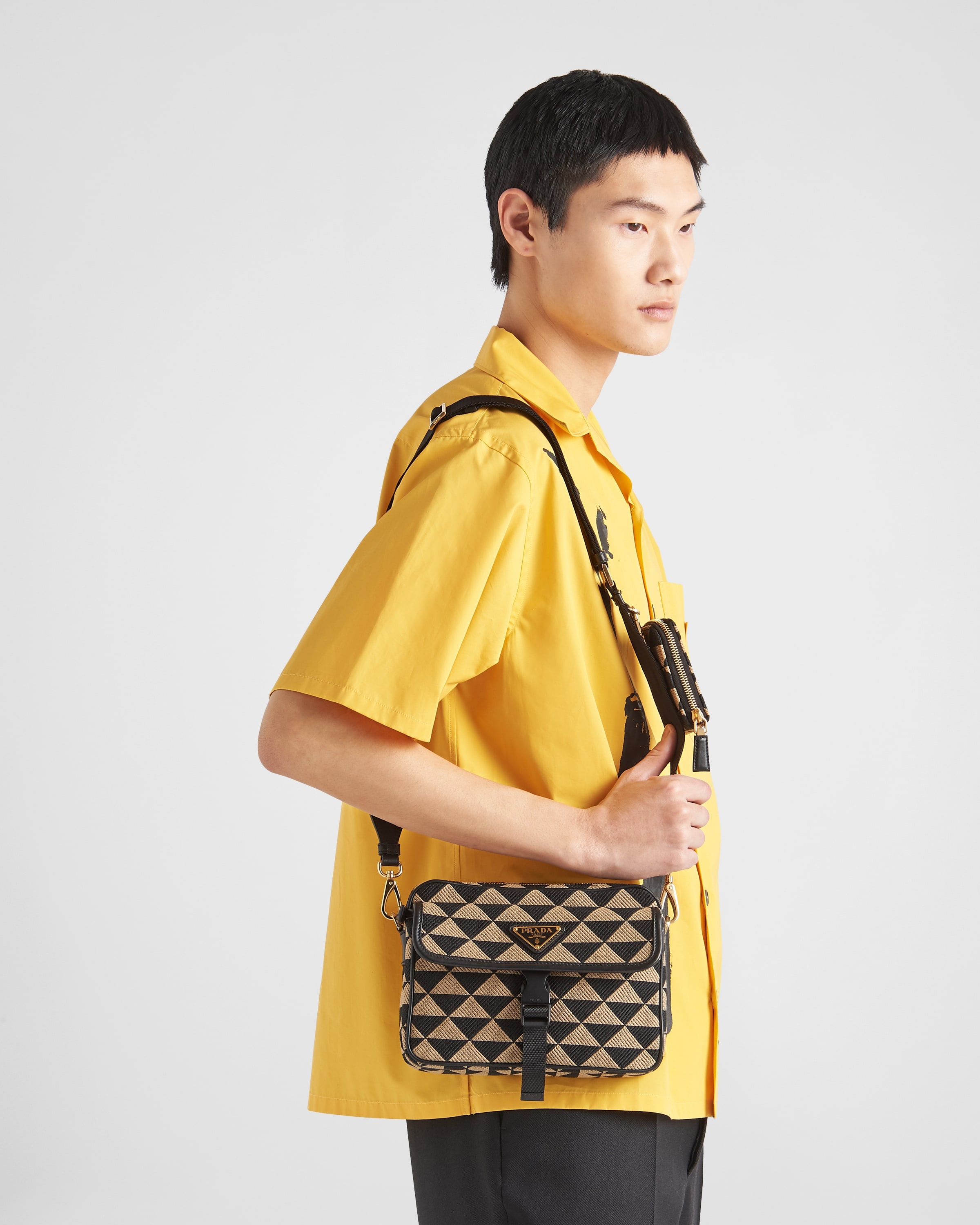 Prada Symbole embroidered fabric bag - 7