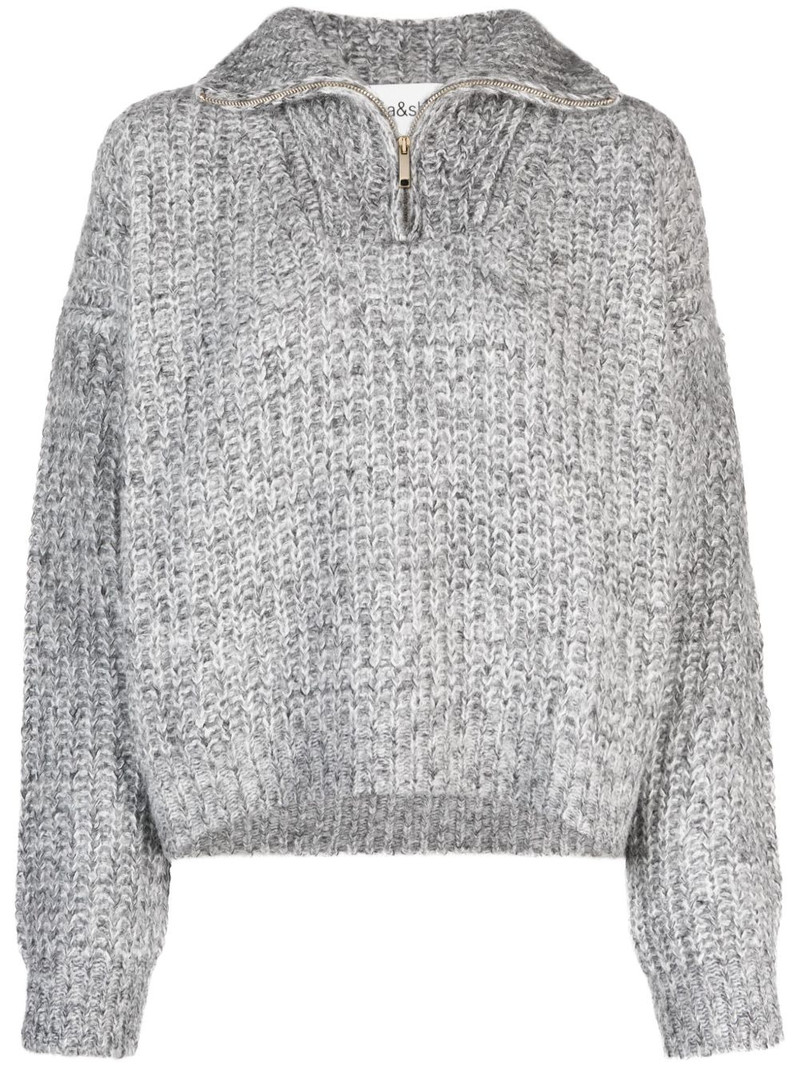 high-neck knitted jumper 1