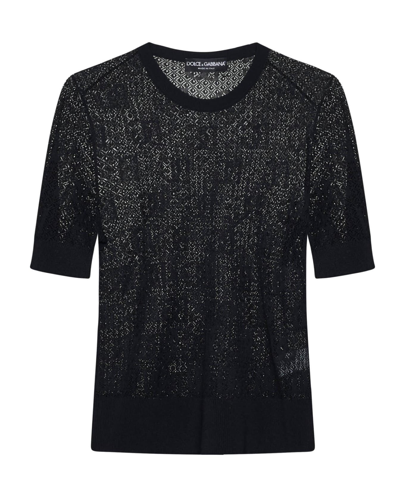 All-over Dg Jacquard Short-sleeved Top - 1