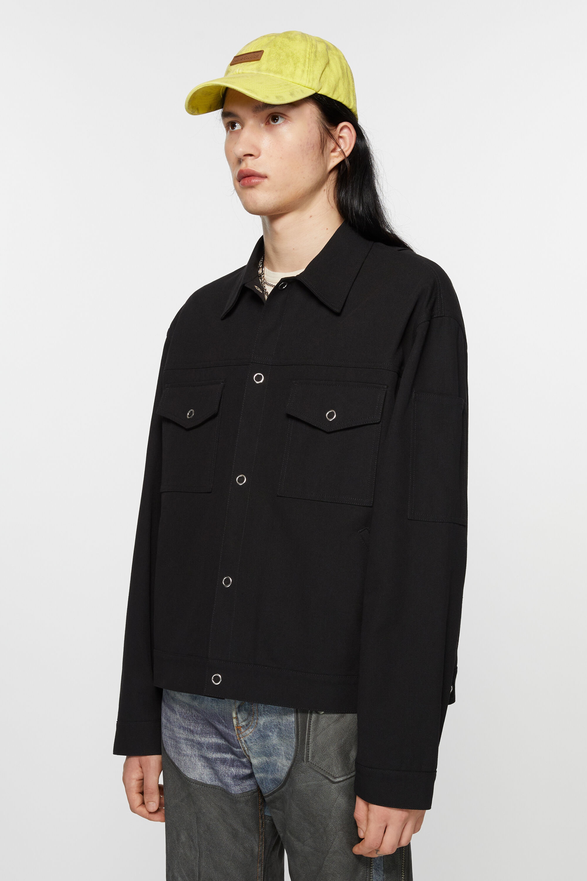 Twill jacket - Black - 3