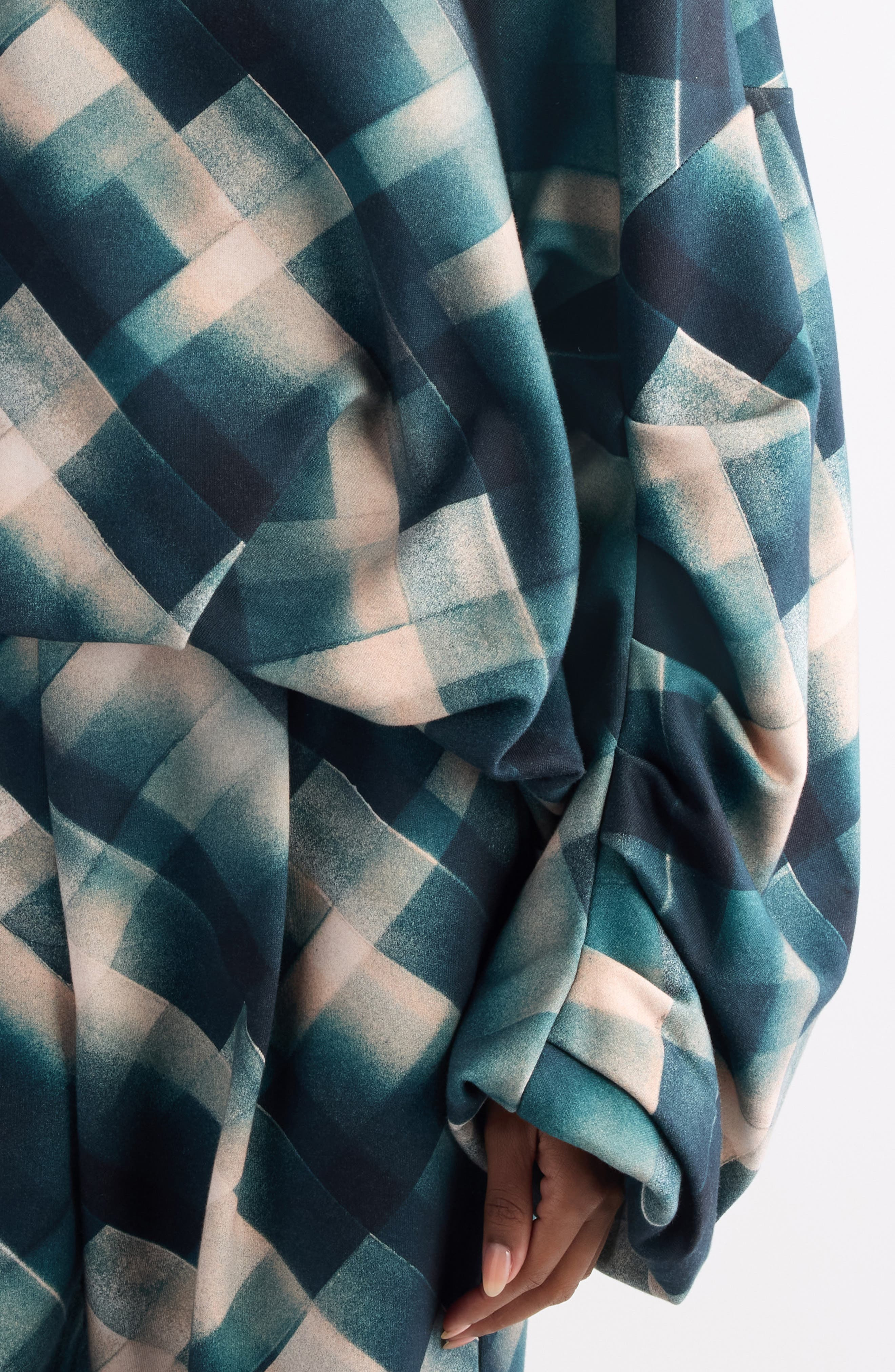 Dries Van Noten Hannett Spray Check Oversize Sweatshirt in Bottle at Nordstrom - 5