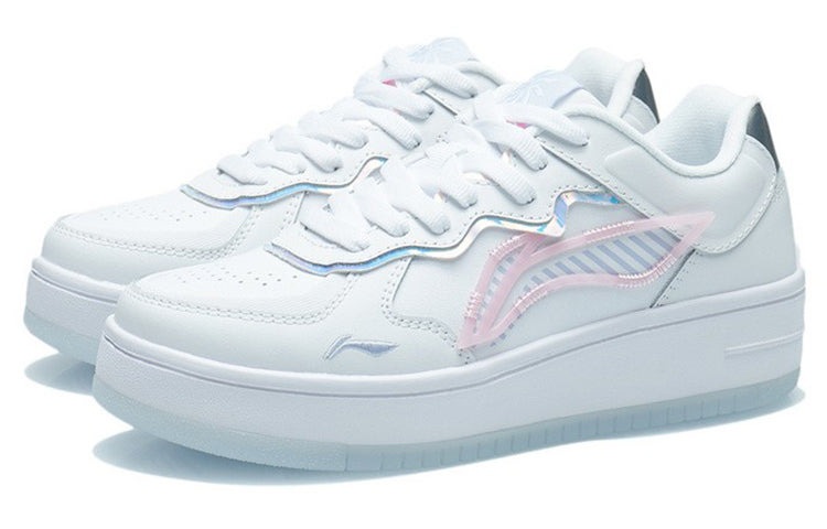 (WMNS) Li-Ning Classic Skateboarding 'White Blue' AGCR304-1 - 3