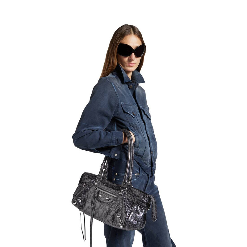 BALENCIAGA Women's Le City Bag East-west in Steel Grey outlook