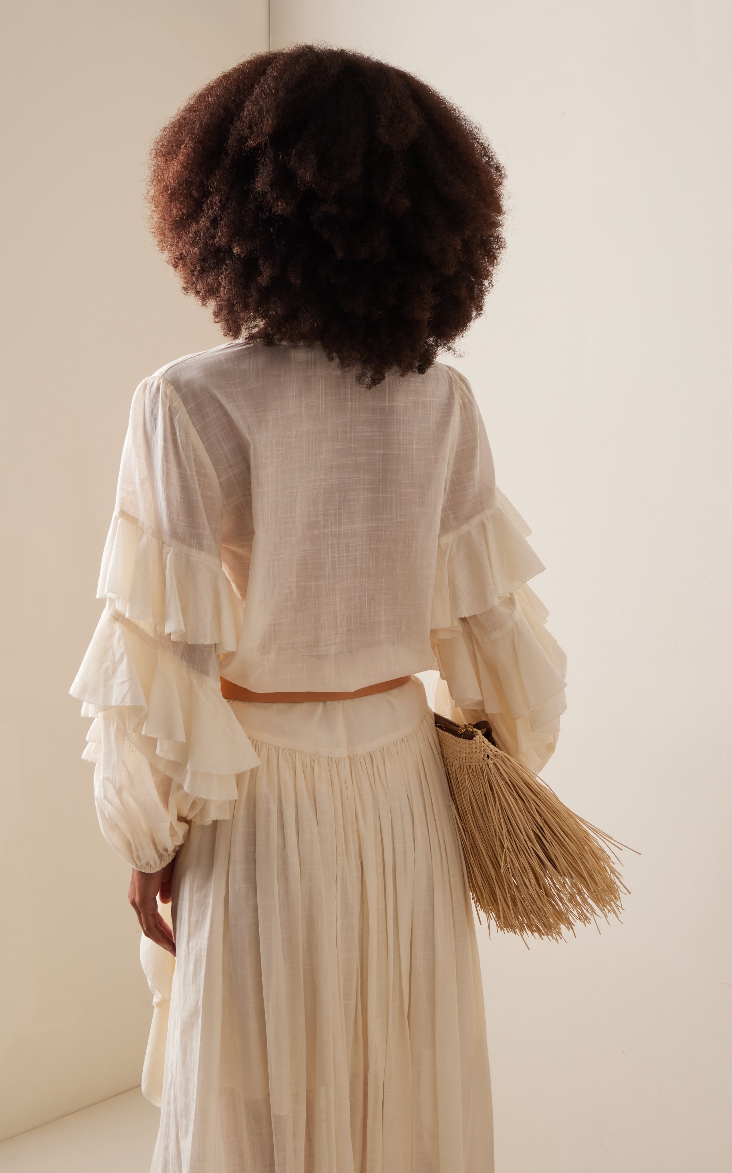 Acacia Ruffle Blouse Tea - 4