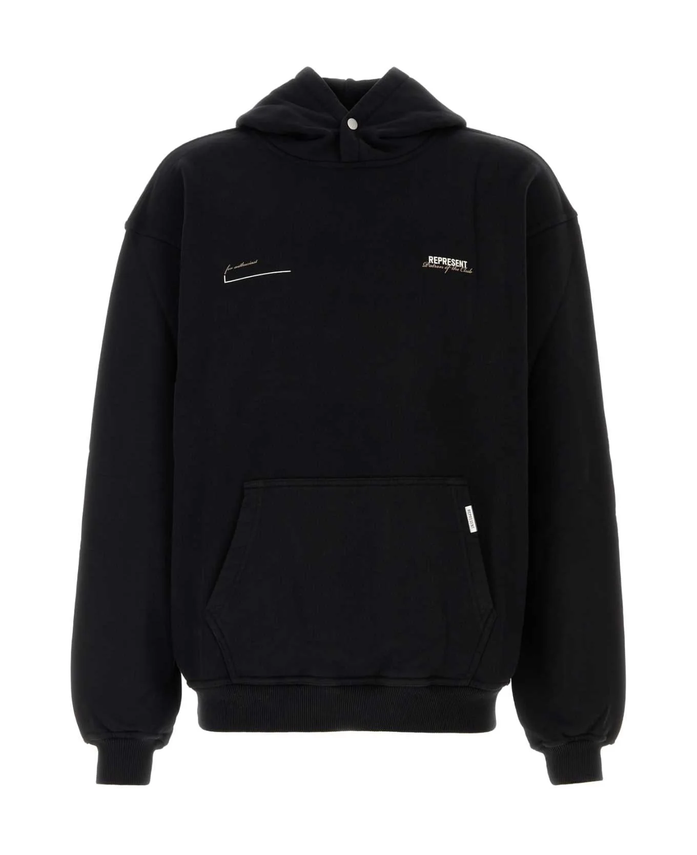 Black Cotton Sweatshirt - 1