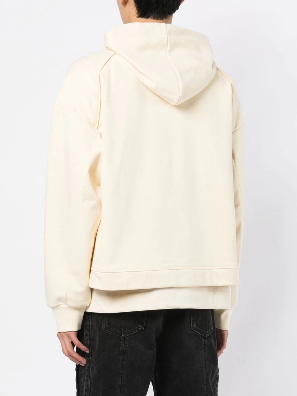 cropped layered hoodie - 4