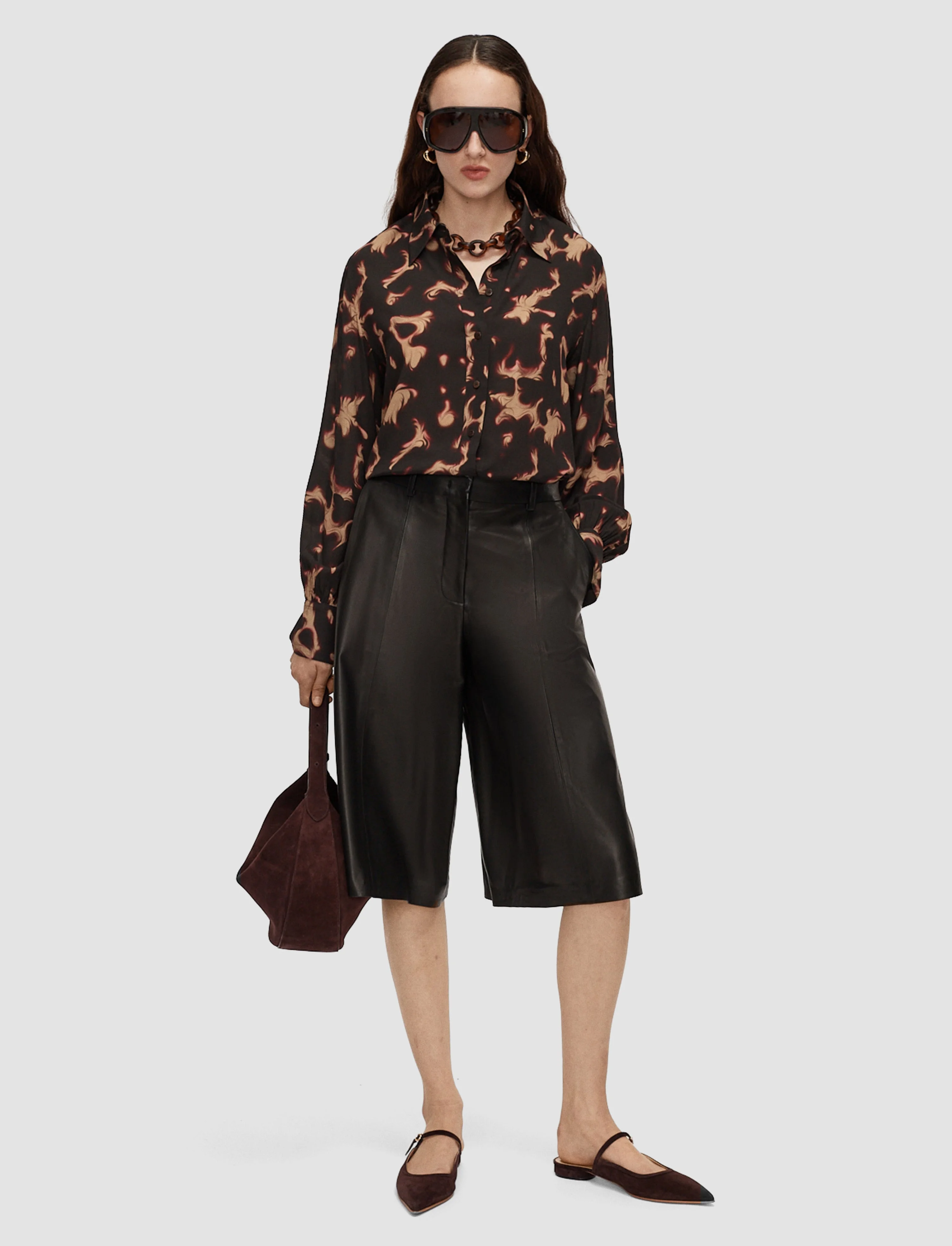 Rieu Tortoiseshell Crepe Blouse - 1