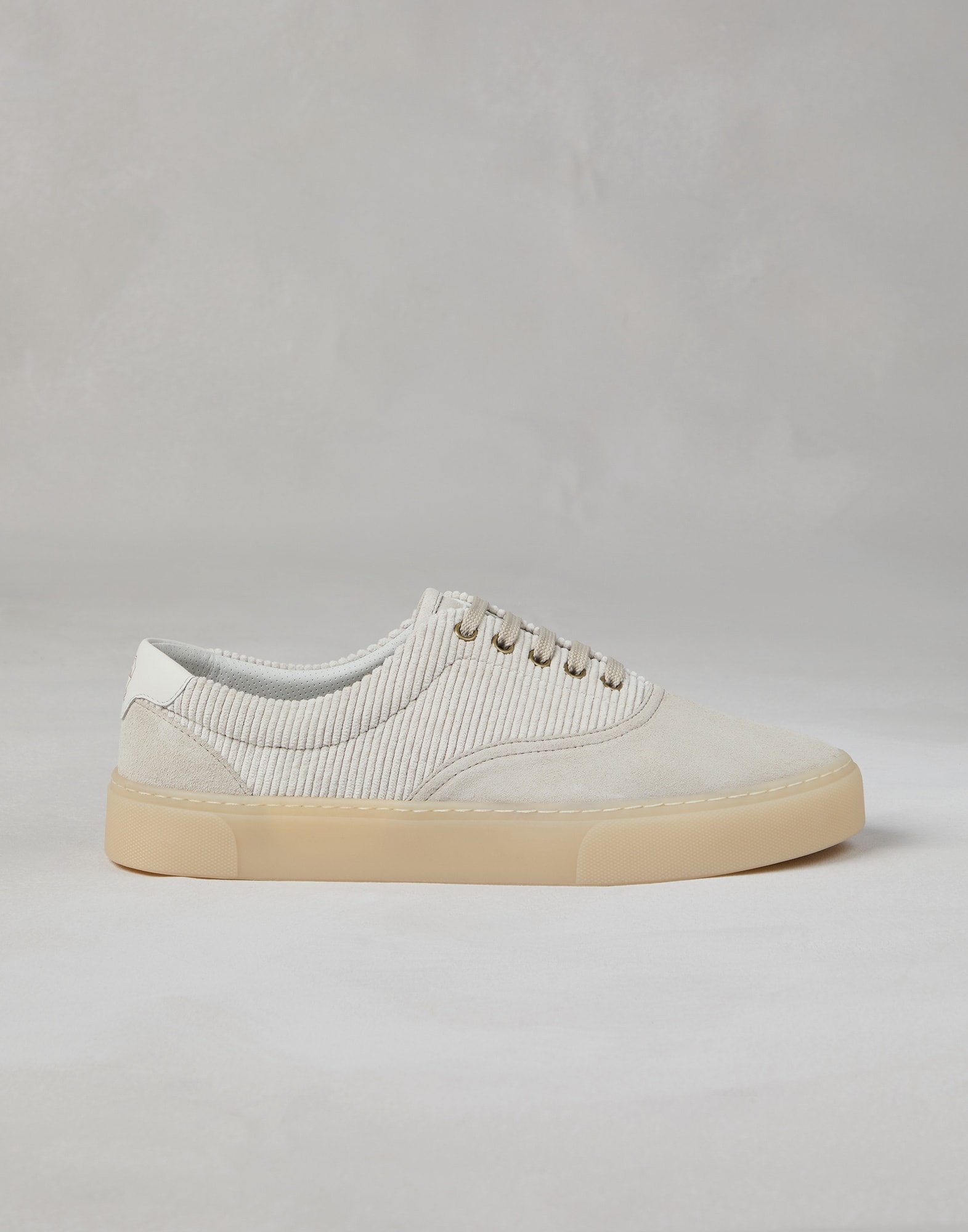 Washed suede and techno corduroy sneakers - 5