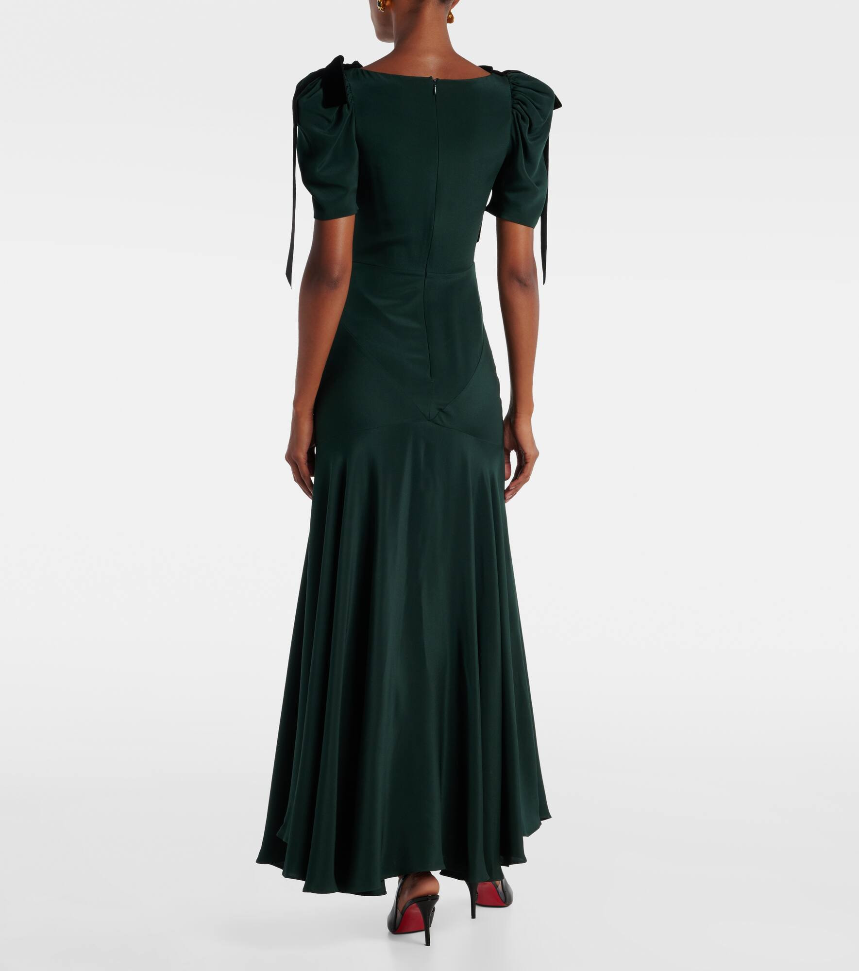 Bow-detail silk cocktail dress - 3