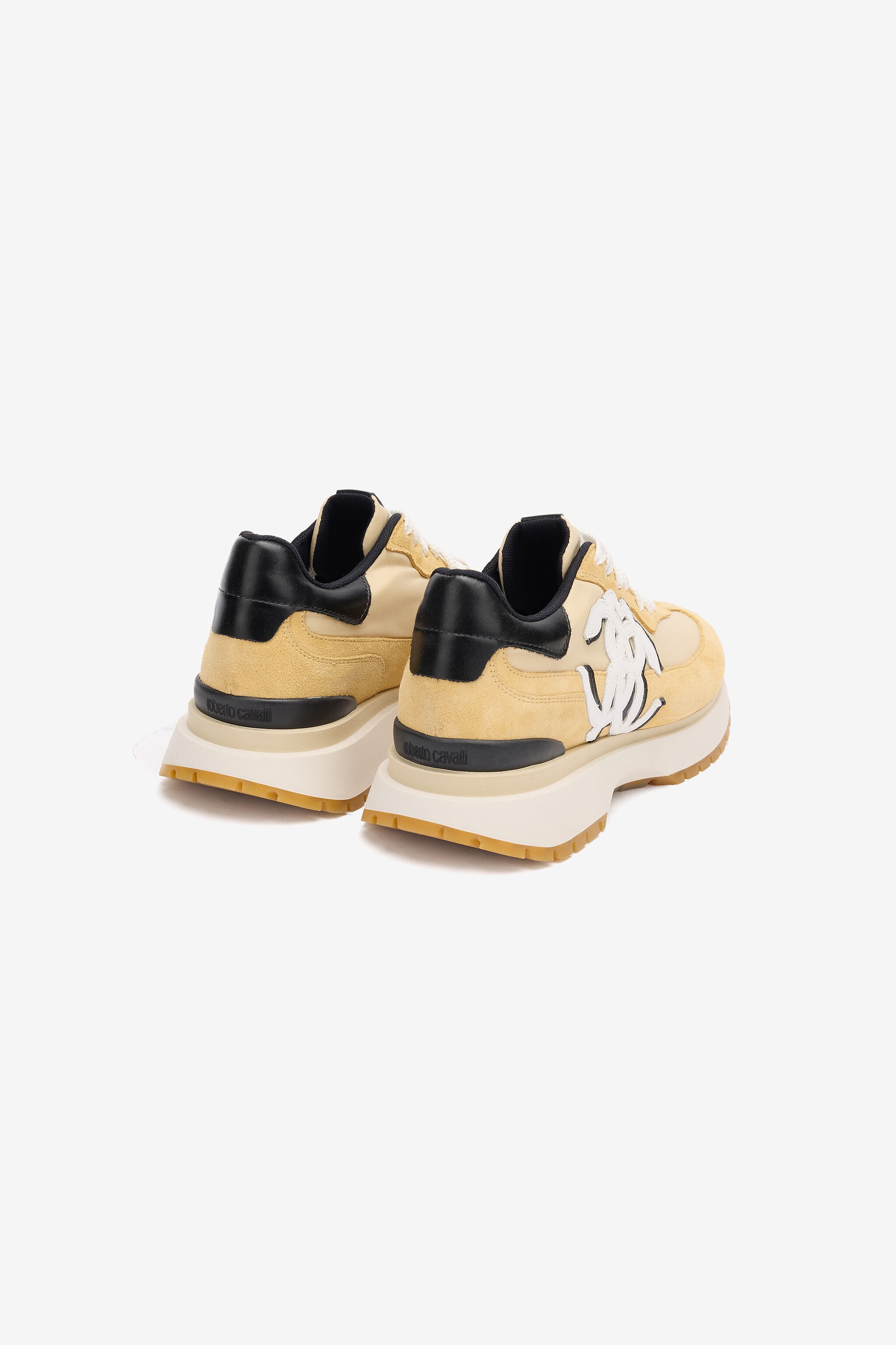 Sneakers With Contrasting Back And Monogram Mirror Snake - 3
