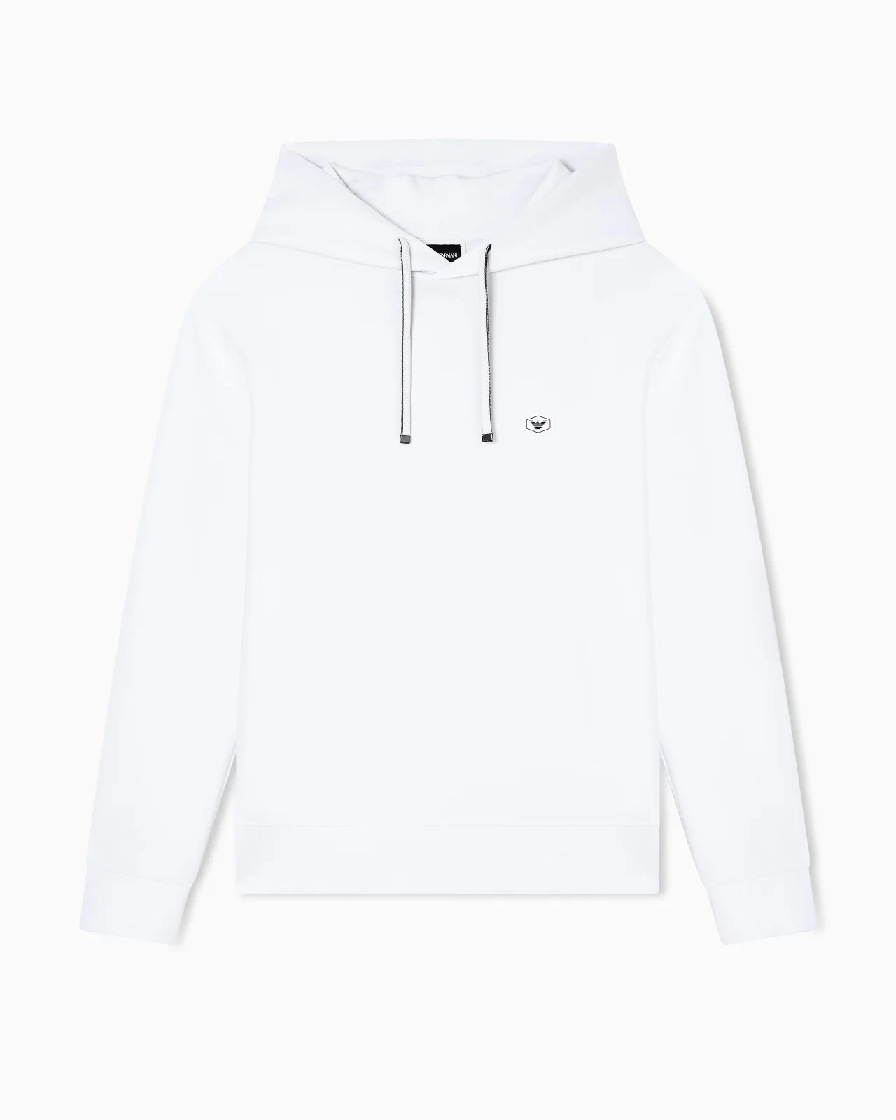 Hooded sweatshirt with micro logo patch - 1