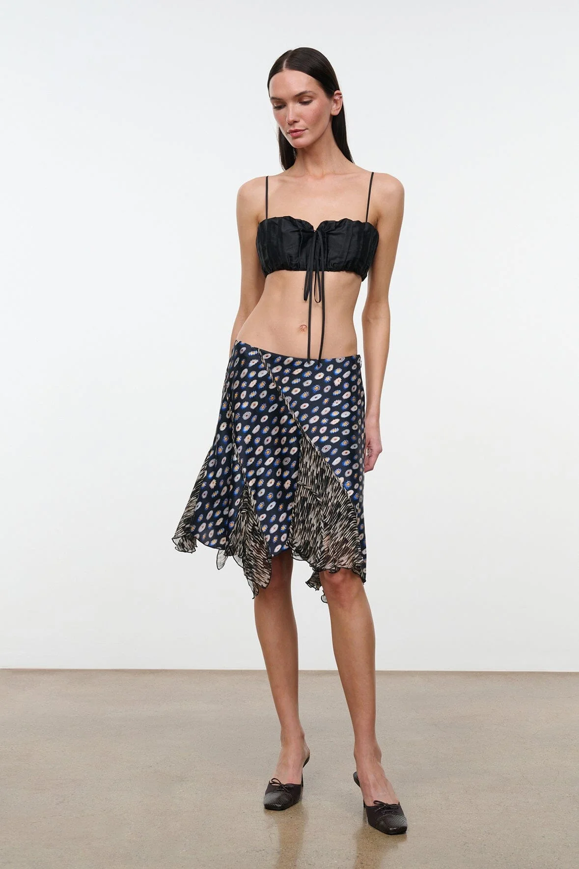 STAUD REANNAH SILK SKIRT GLASSWORK MULTI - 1
