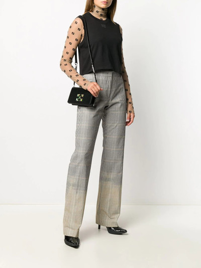 MSGM high-waisted check trousers outlook