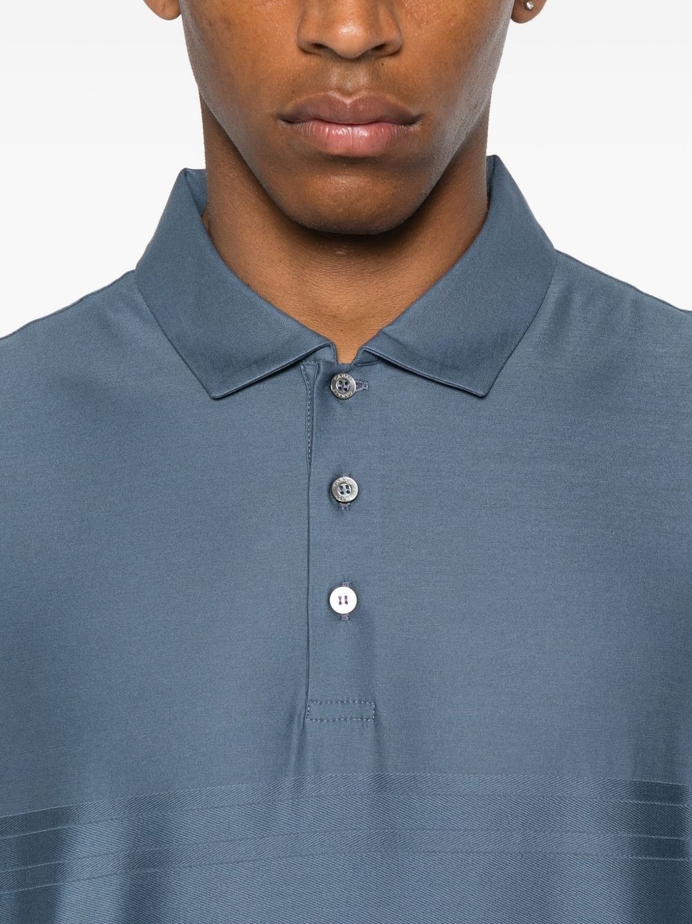 stripe-detail polo shirt - 4