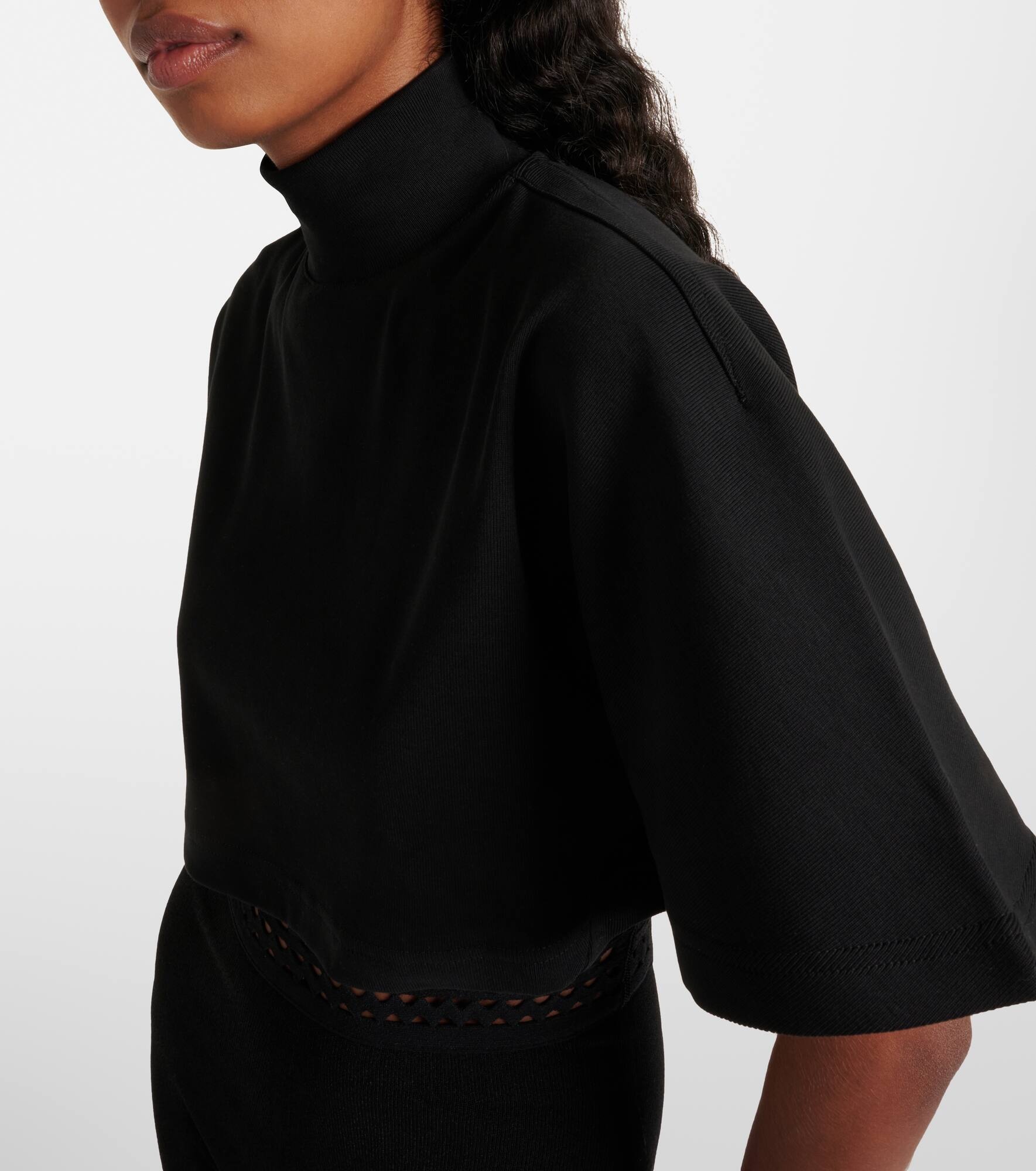 Cotton jersey crop top - 4