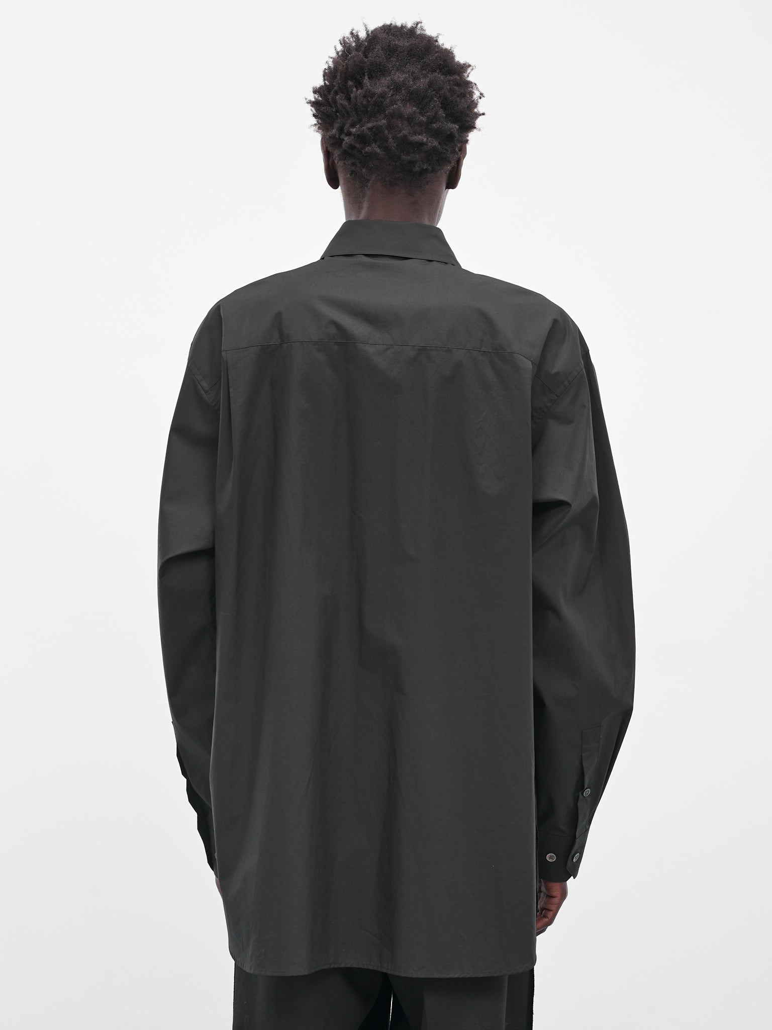Black Suvin Oversized Button-Up Shirt - 3