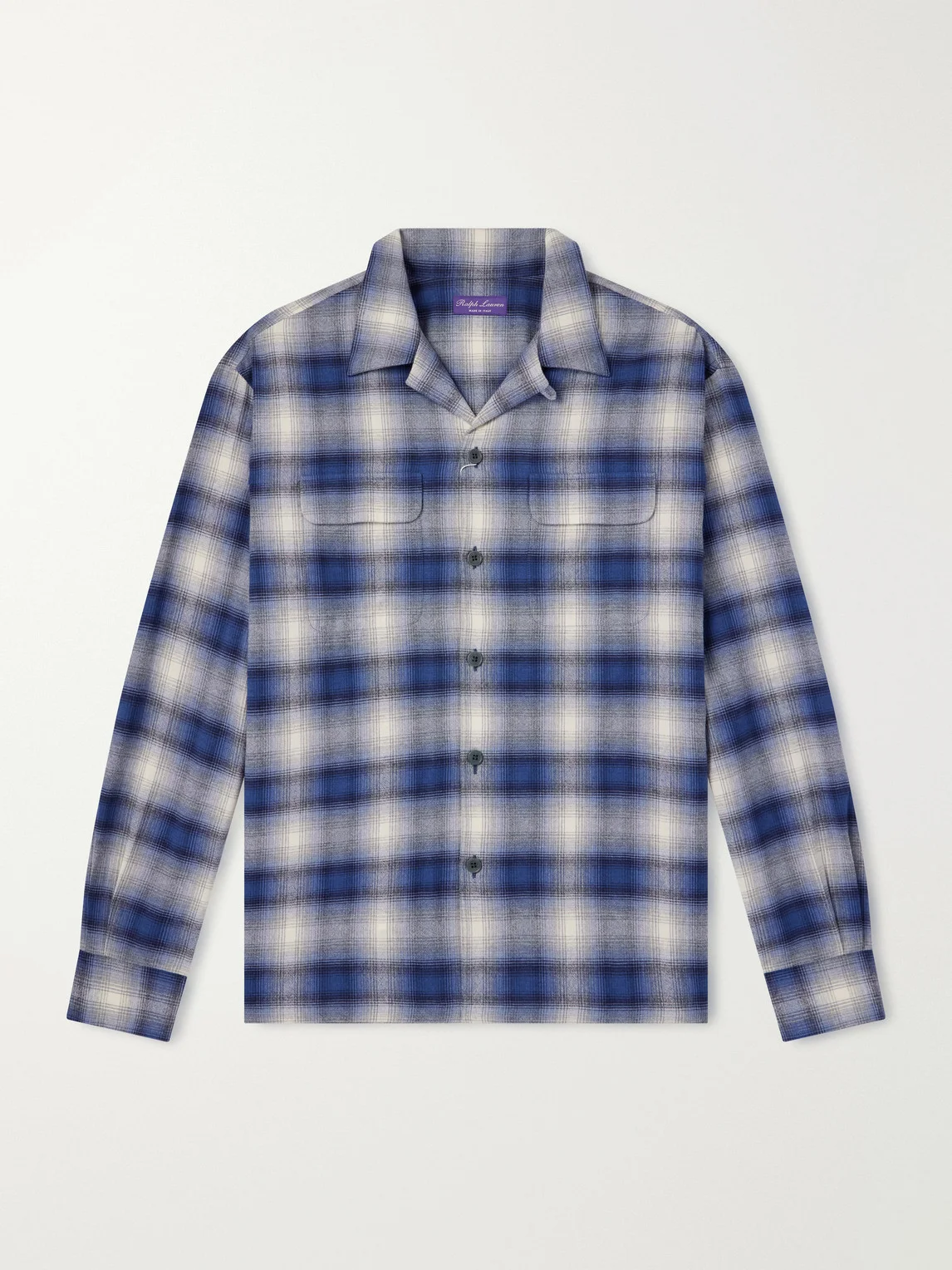 Checked Cotton and Cashmere-Blend Shirt - 1