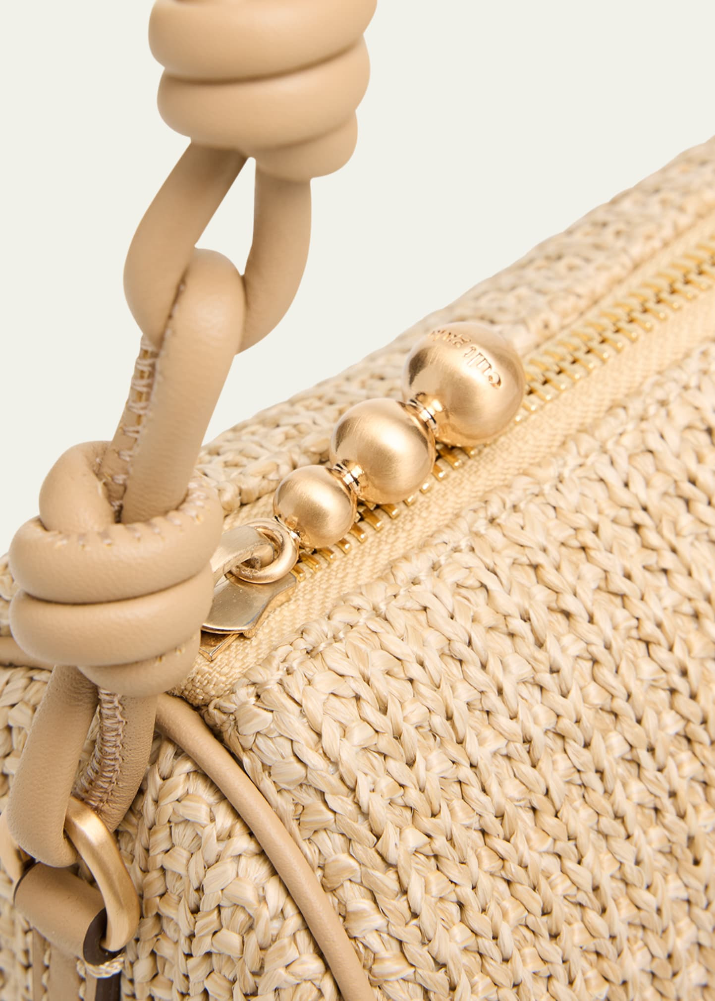 Zozina Stone-Embellished Raffia Shoulder Bag - 5