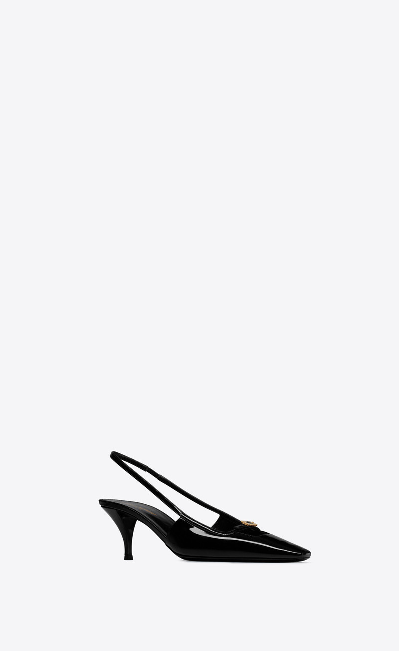 blade slingback pumps in patent leather 4