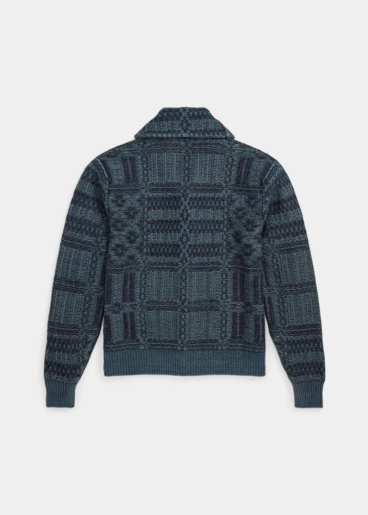 Indigo Jacquard-Knit Cotton Cardigan - 2