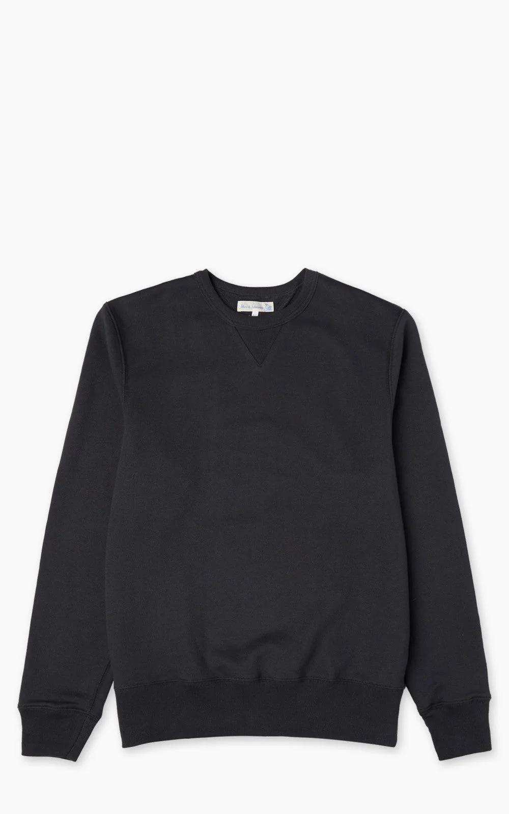 MERZ B. SCHWANEN 3M46 STURDY LOOPBACK FLEECE SWEATSHIRT CHARCOAL - 1