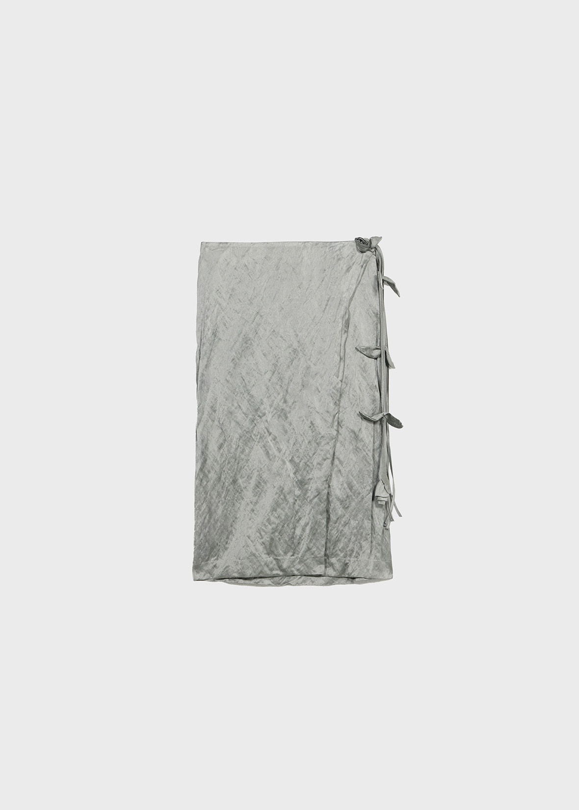 WRAP SKIRT IN CRINKLED SATIN - 1