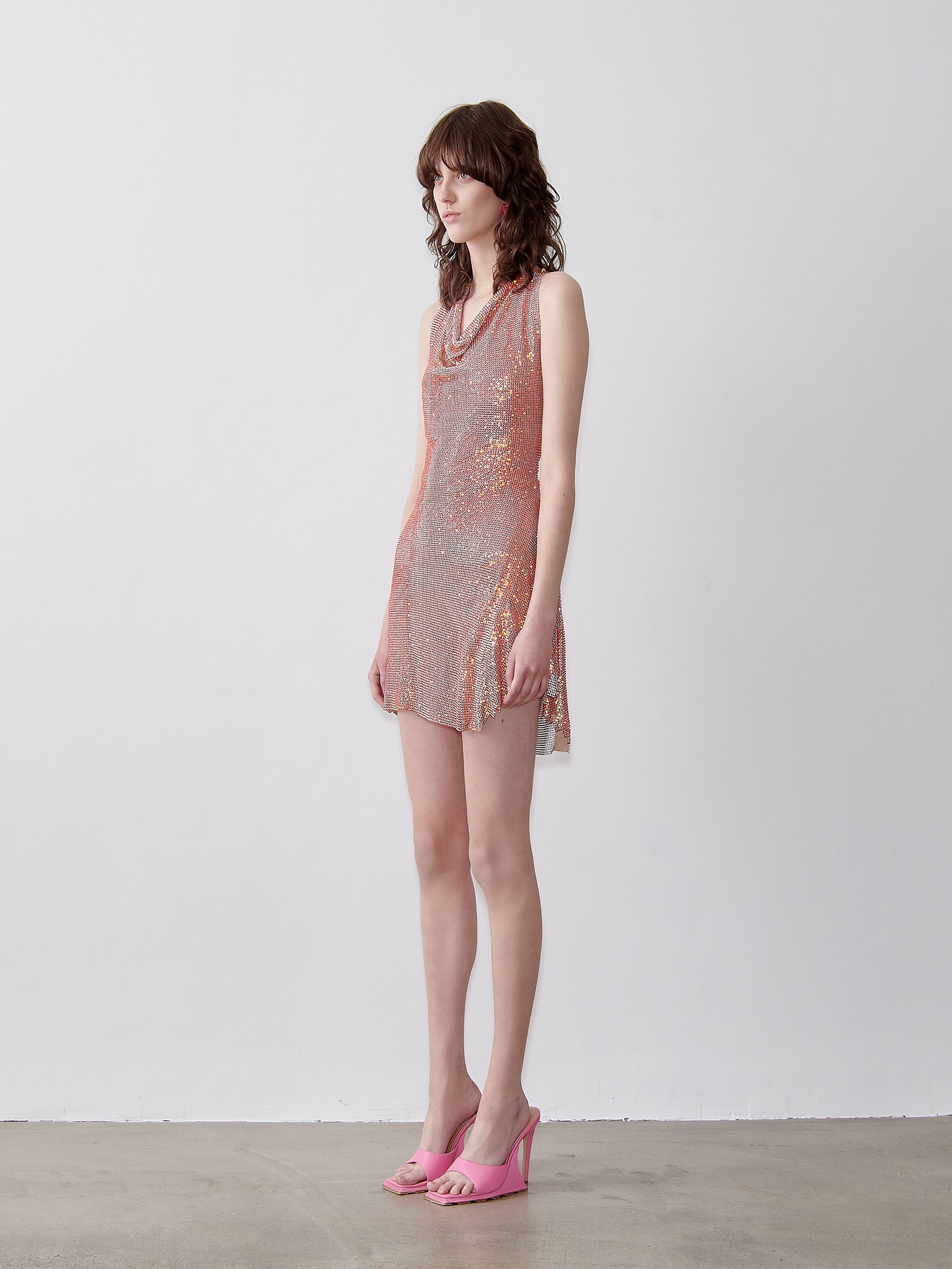 RHINESTONED BEYAN DRESS APEROL SPRITZ - 3