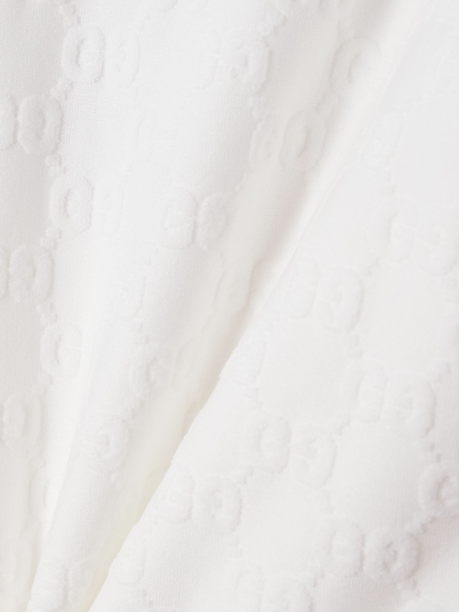 Piped terry-jacquard swimsuit White - 4