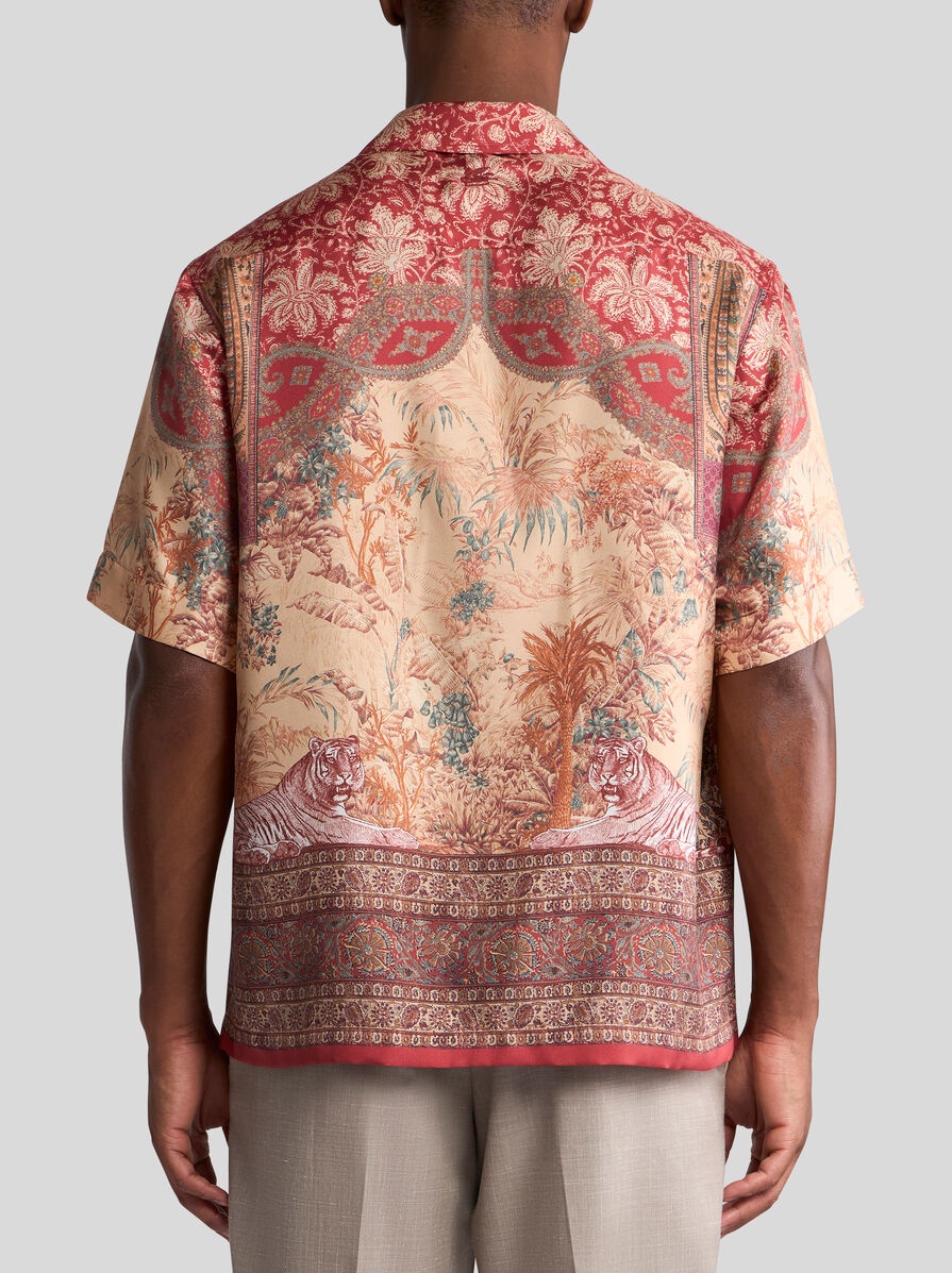 PRINTED SILK BOWLING SHIRT - 4