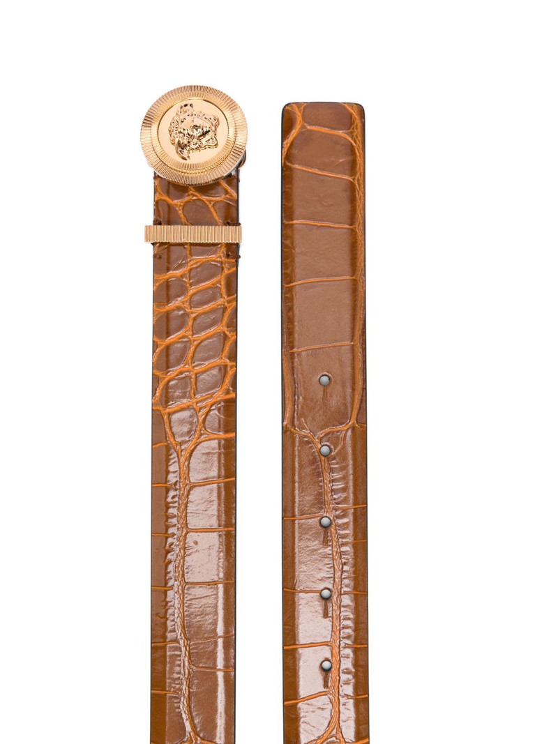 VERSACE Medusa-plaque embossed belt outlook