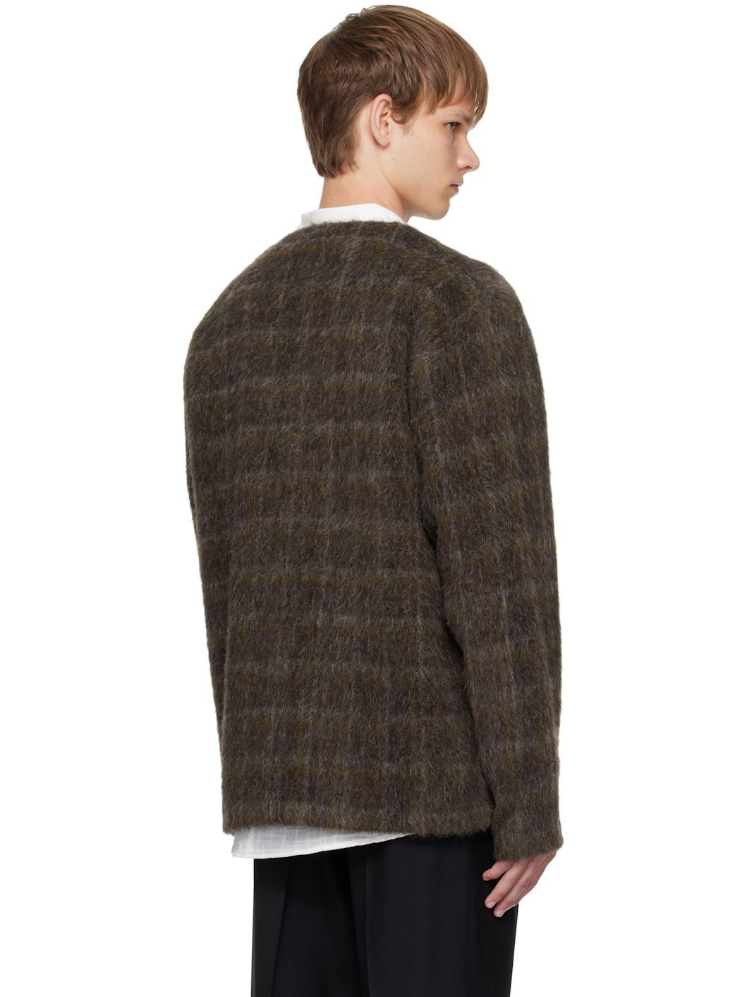 Brown Wool Cardigan - 3