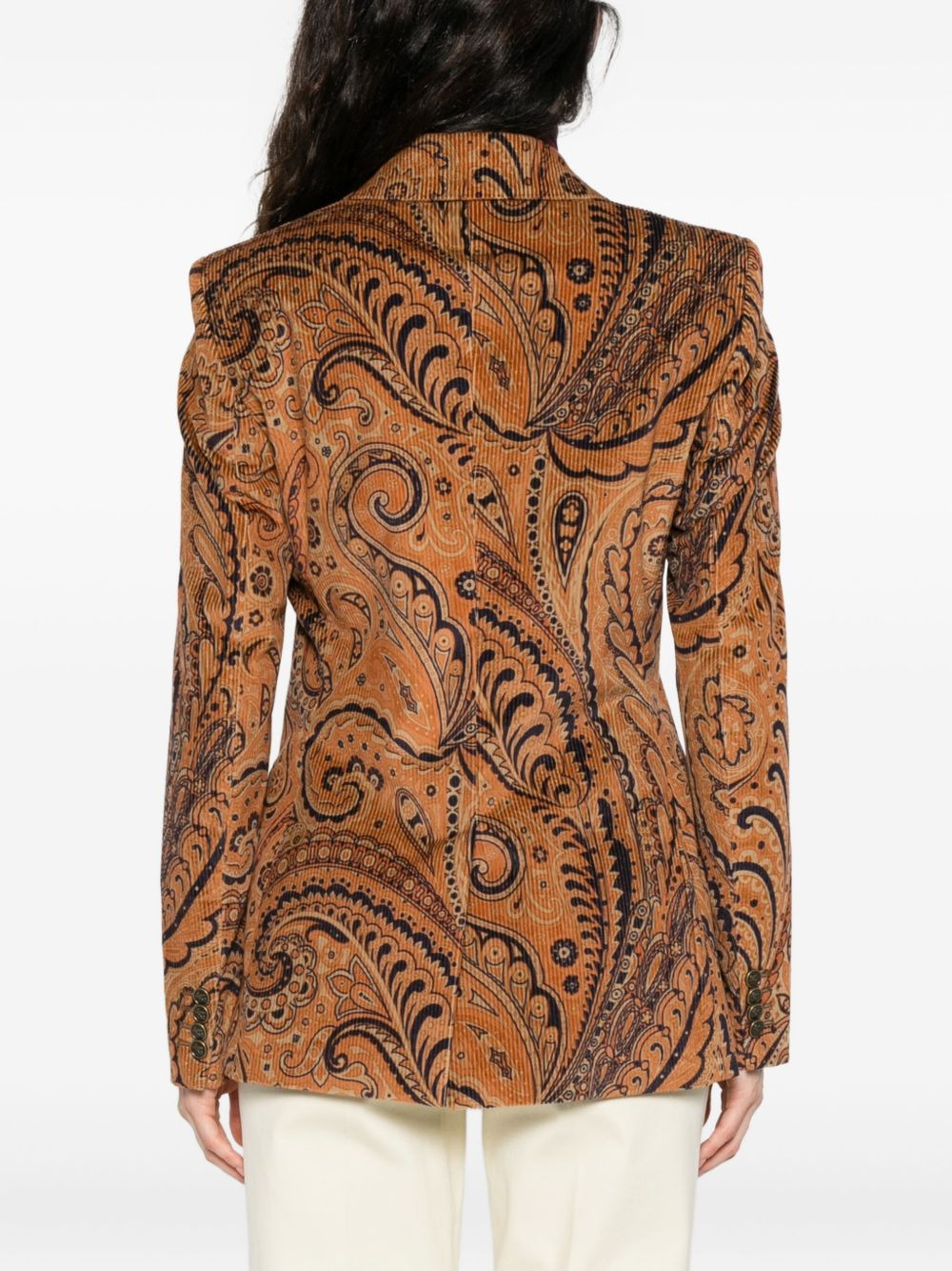 paisley-print double-breasted blazer - 4