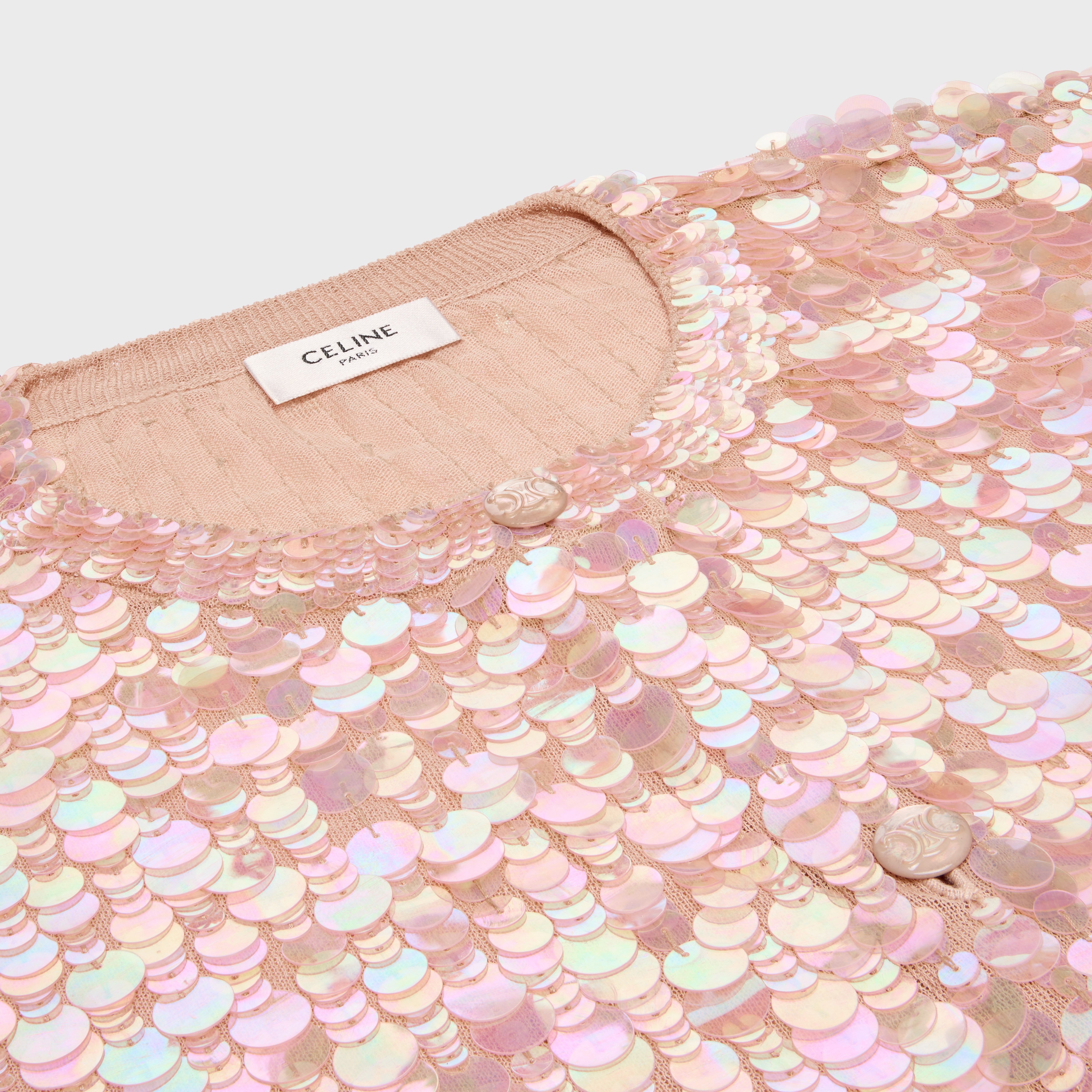 embroidered cardigan in silk - 3