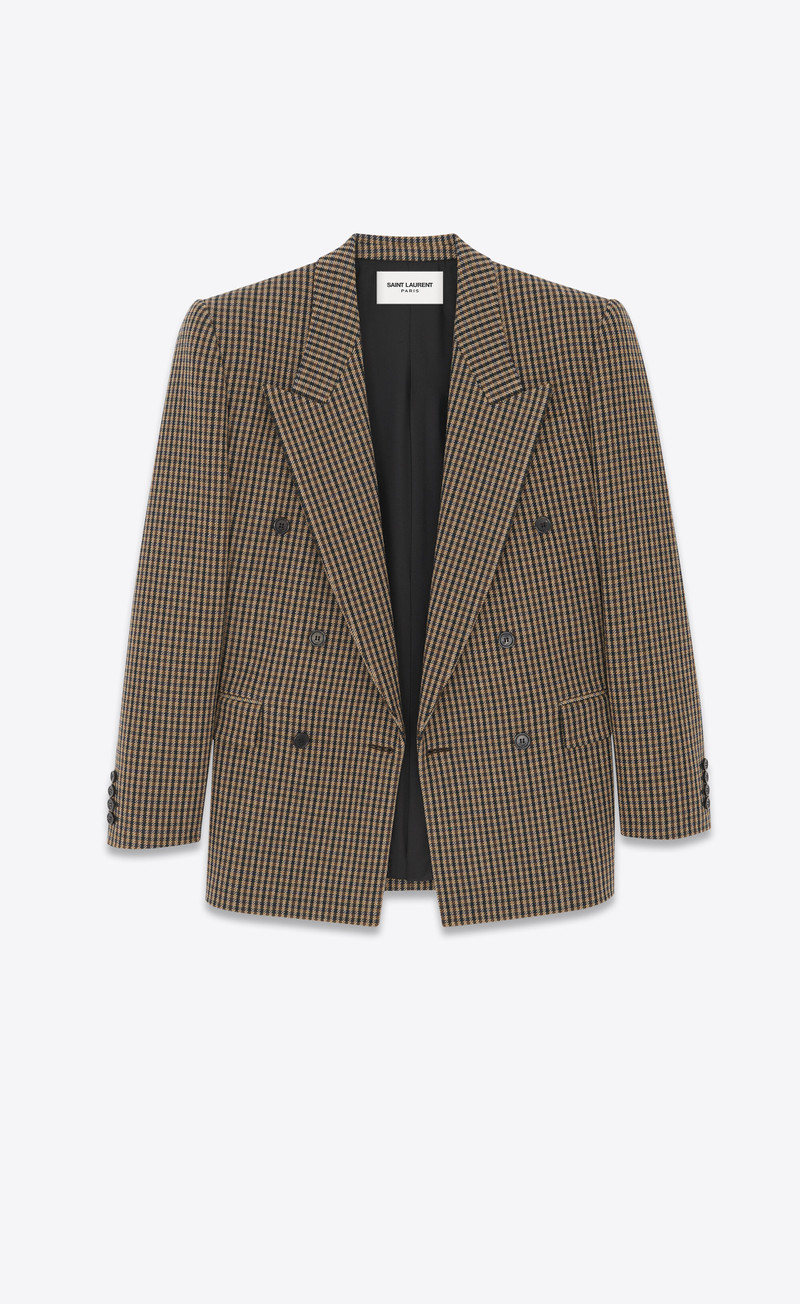 oversized jacket in vichy wool 1